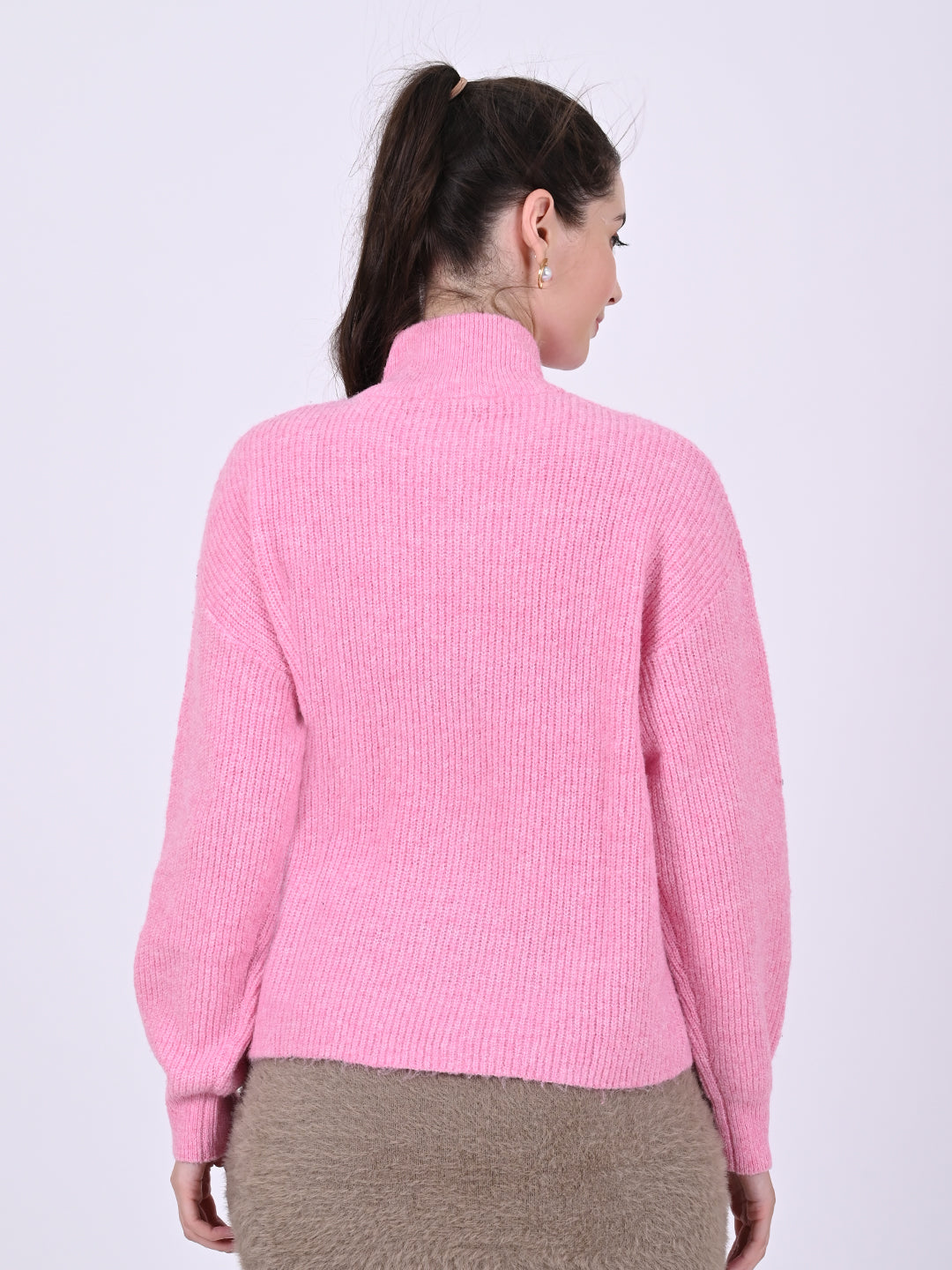 Women Pink Oversized Stripe