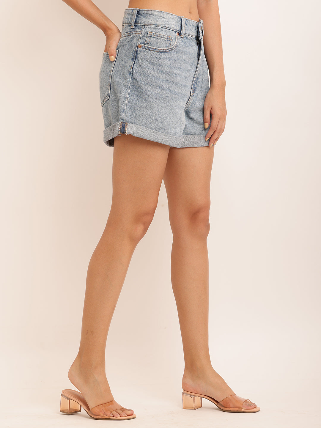 Women Distressed Denim Shorts