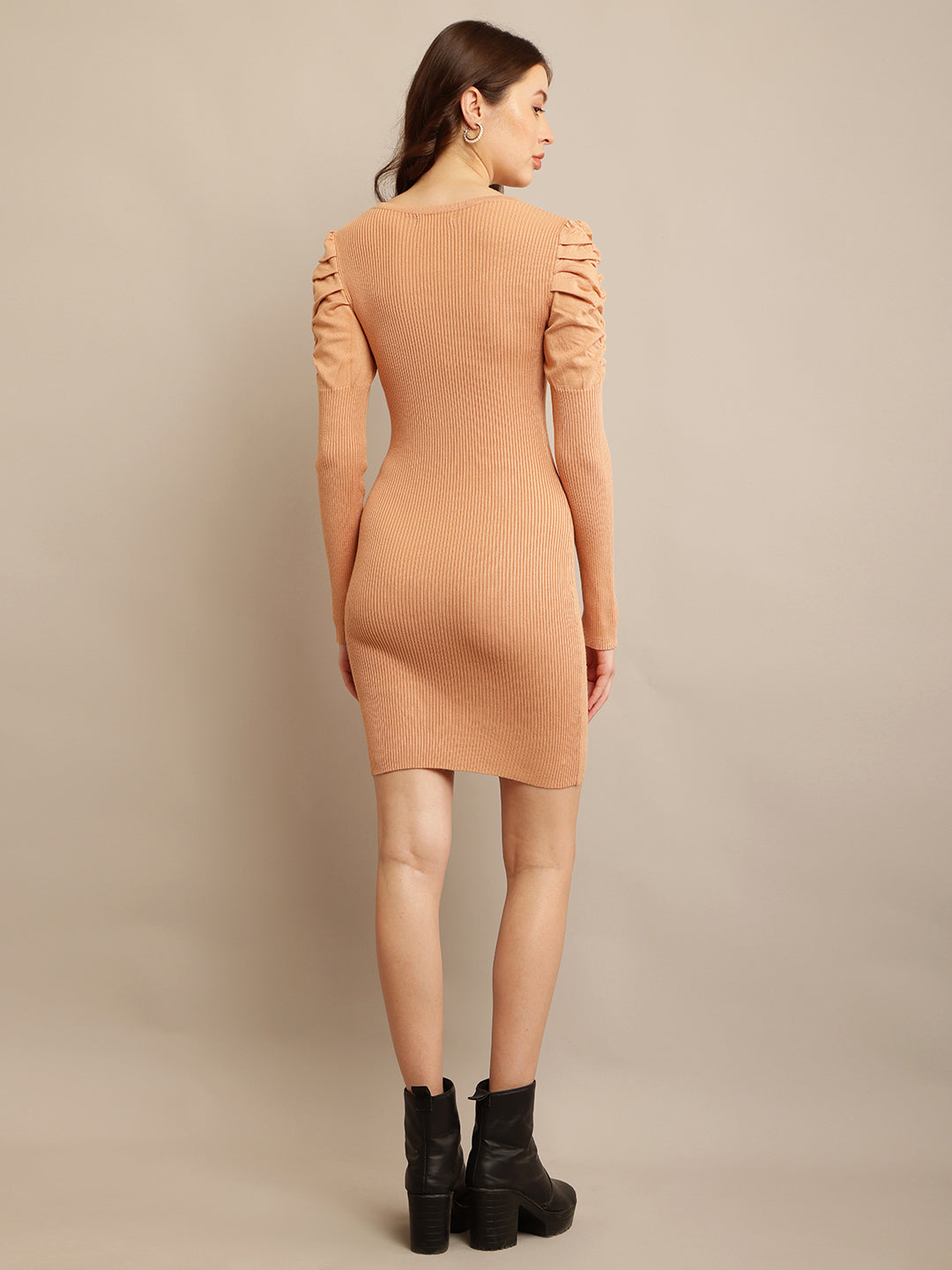 Women Square Neck Bodycon Dress