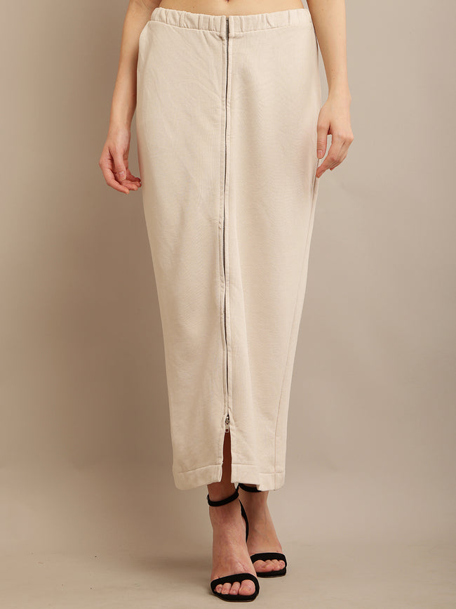 Women Beige Maxi Skirt