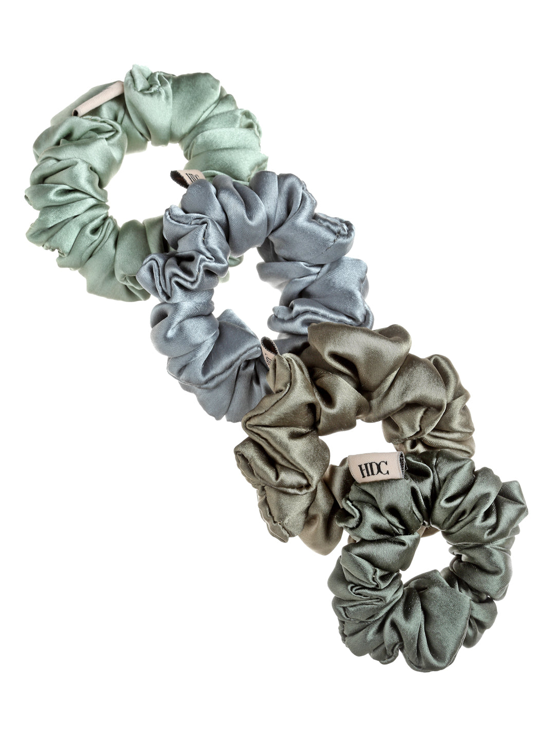Multi Silk Satin Scrunchies Pack Of 4