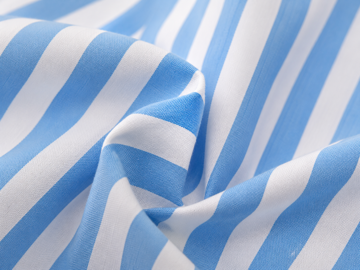 Women Sky Blue Vertical Stripe Shirt Dress