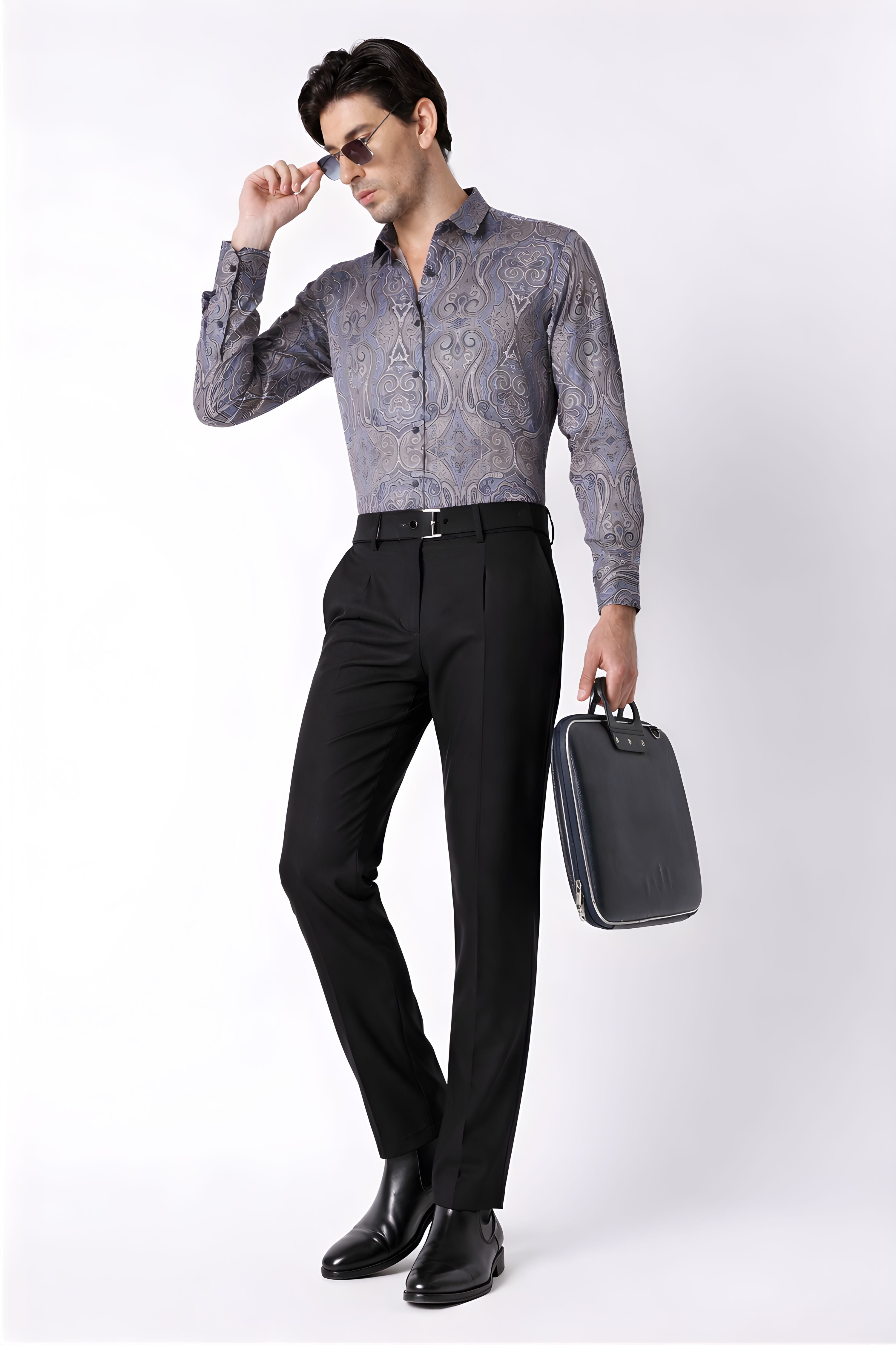 Men Refined Floral Digital Print Shirt