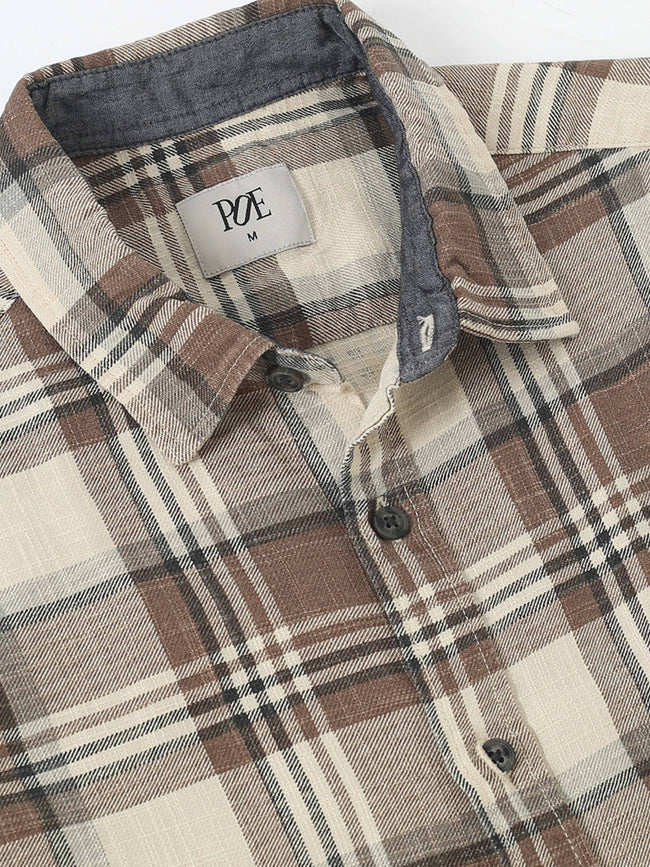 Men Cynthia Slub Check Shirt