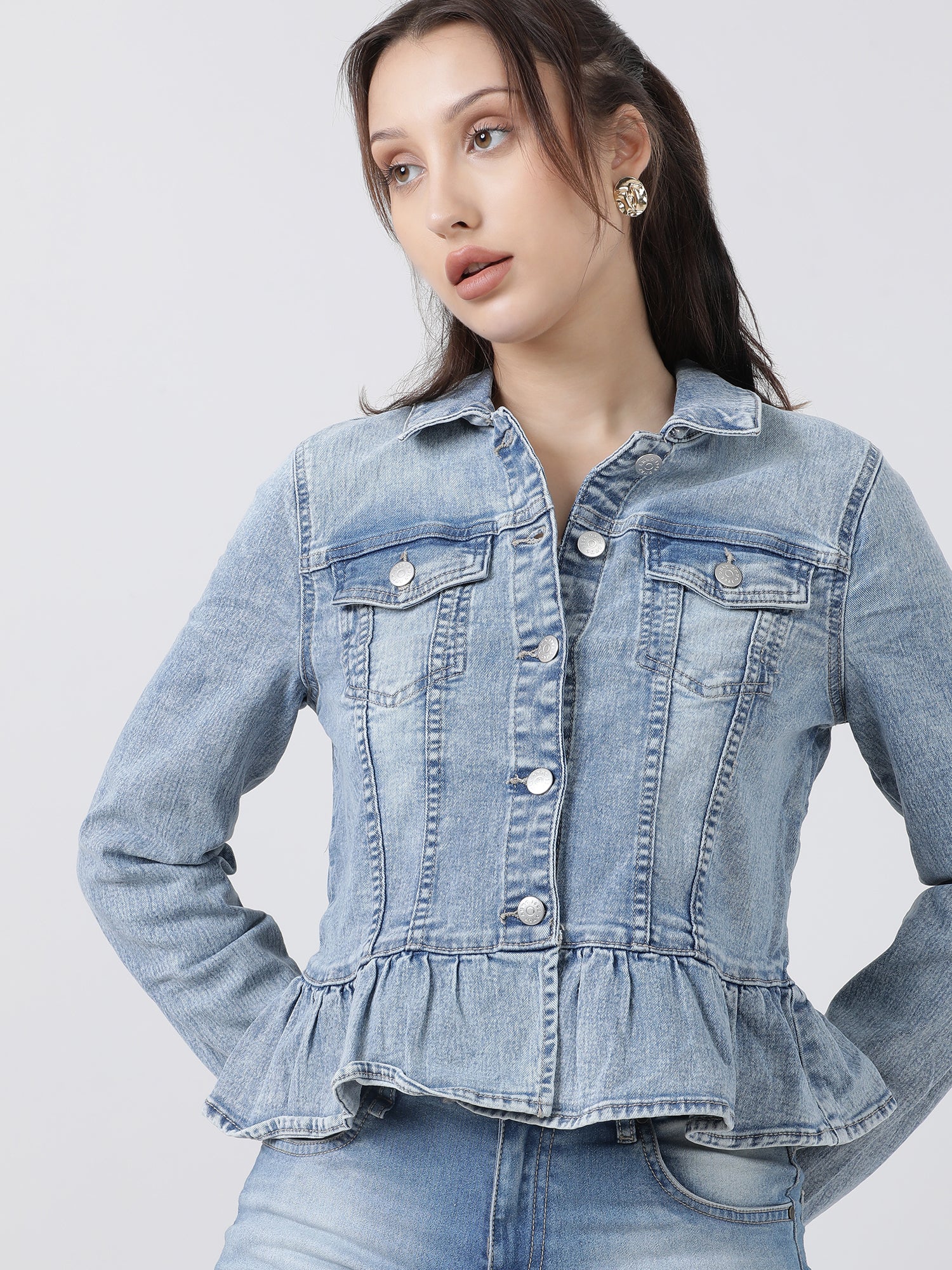 blue wash denim jacket