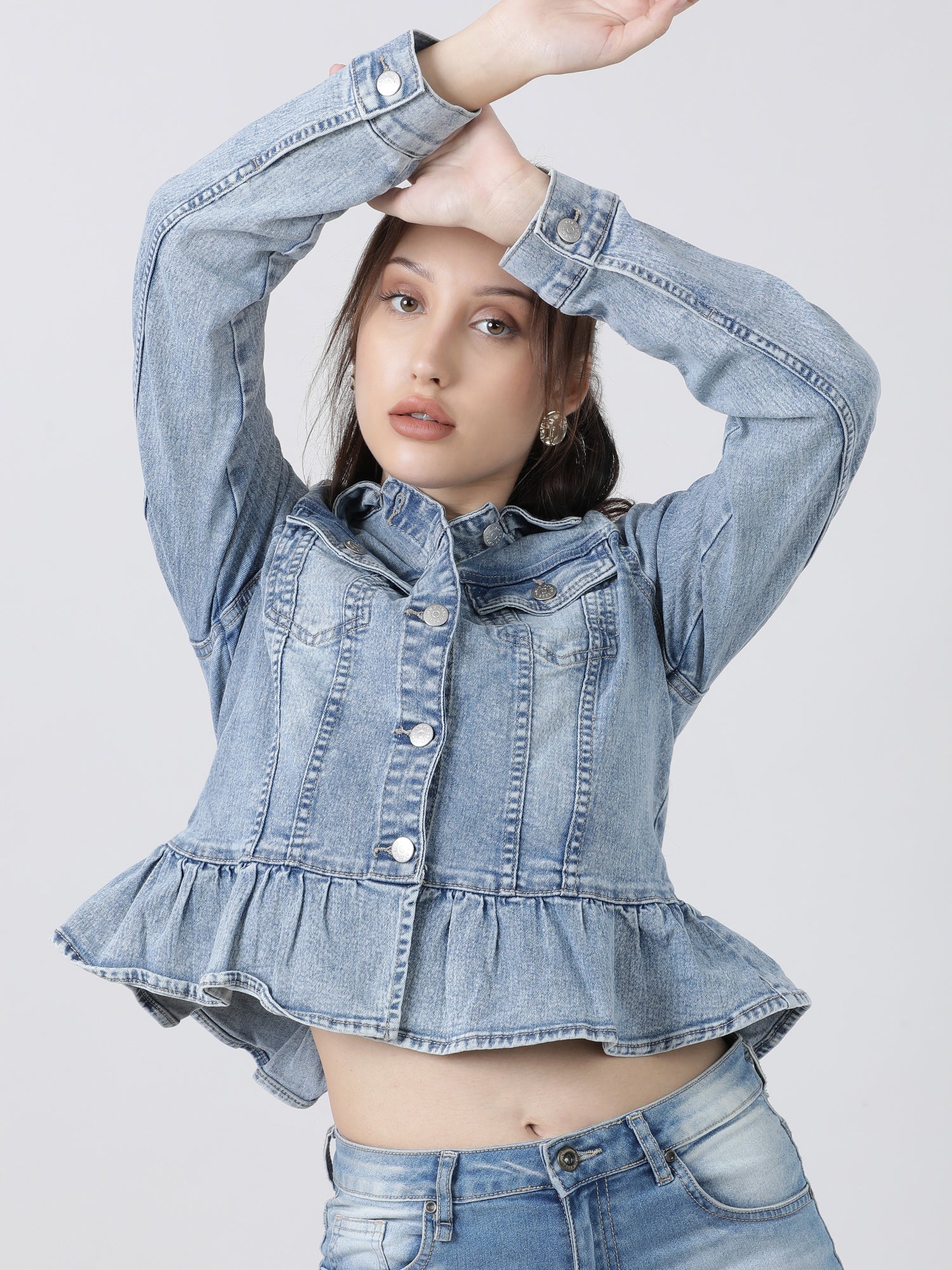 blue wash denim jacket