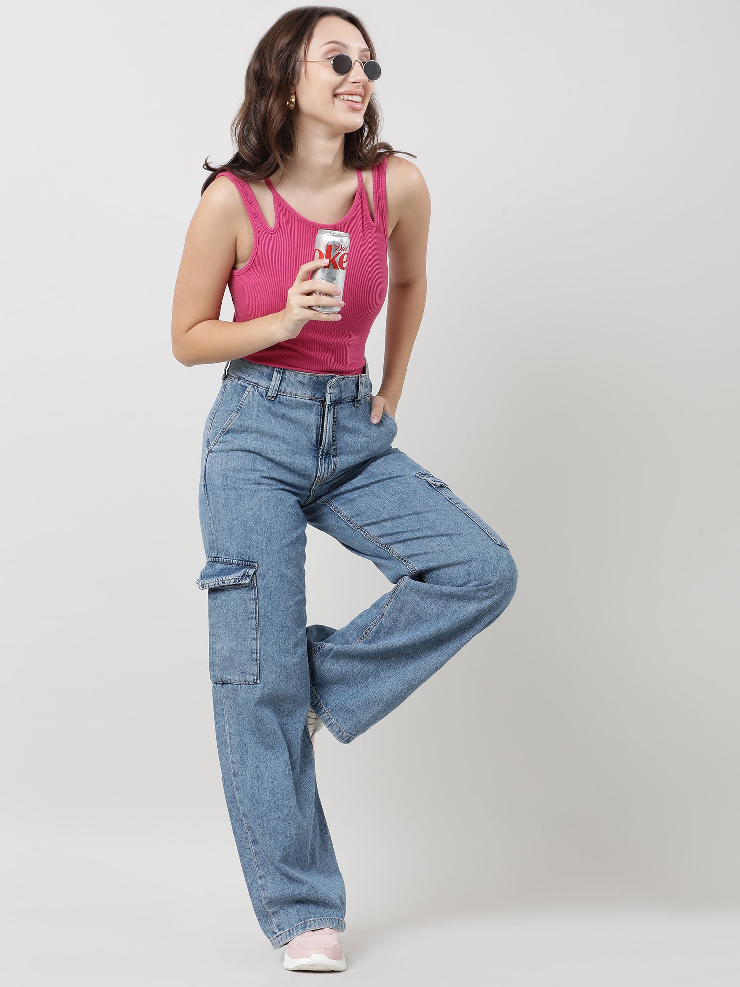 Women Relaxed Fit Blue Washed Denim Jeans