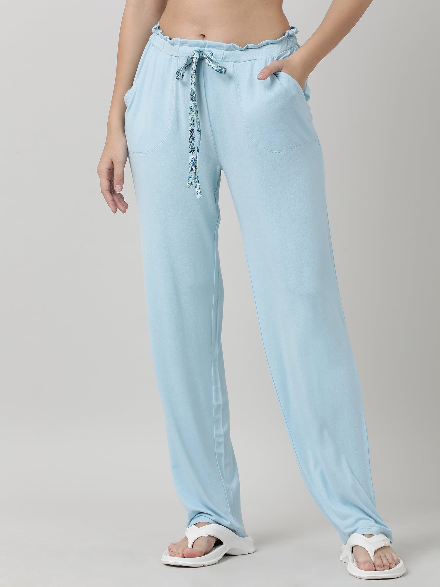 Women Light Blue Lounge Pants