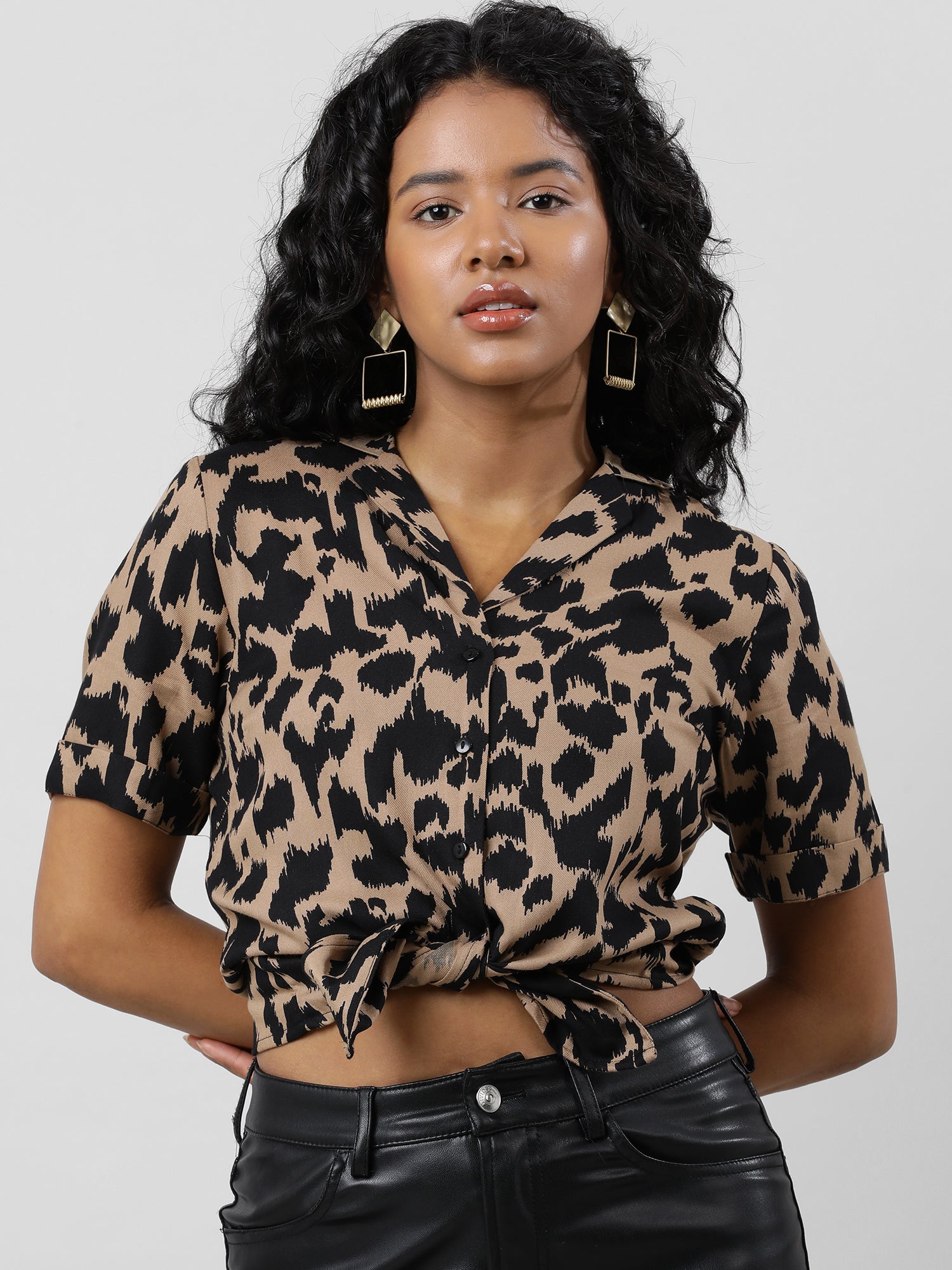 animal print shirt for women