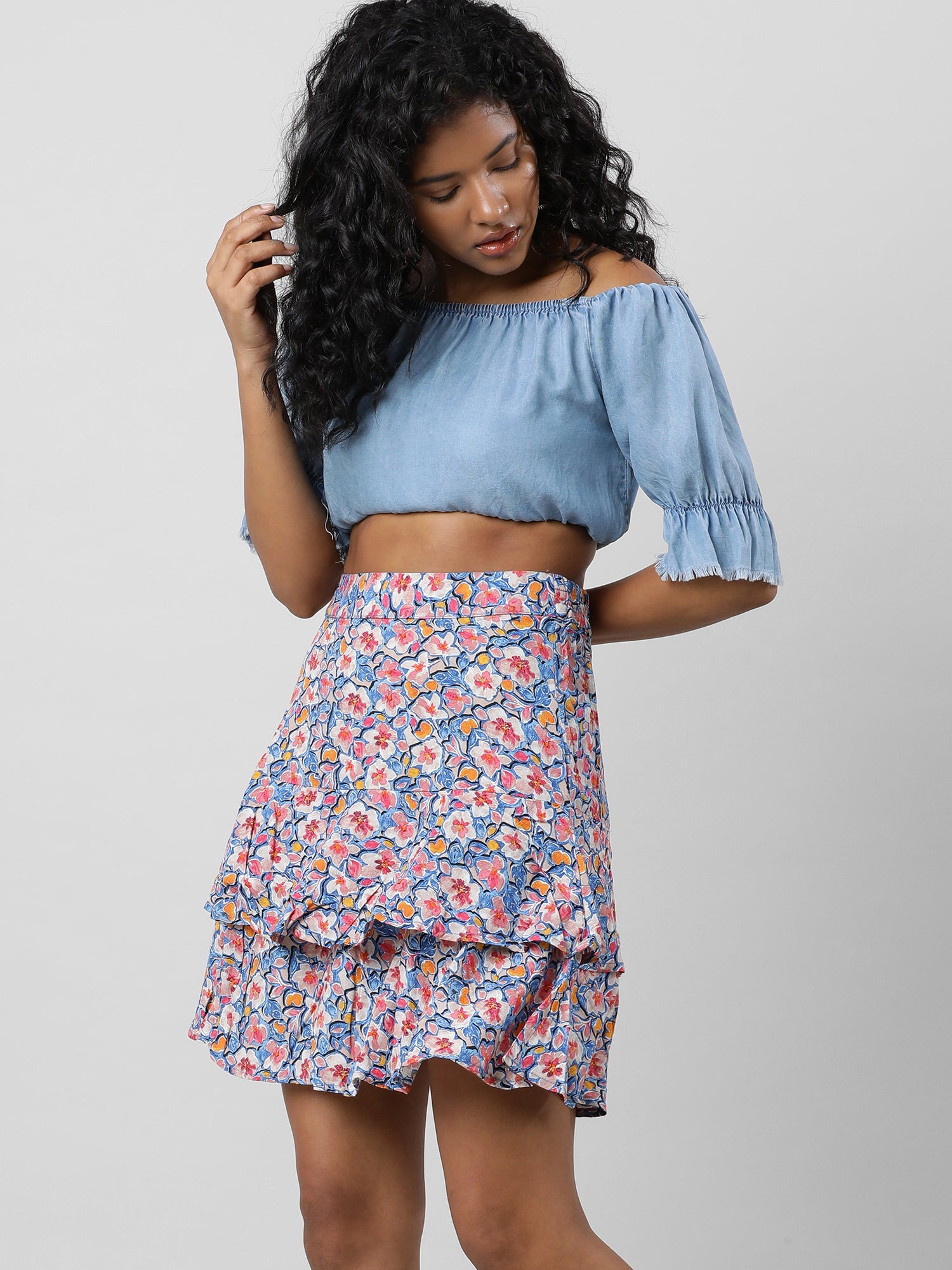 Blooms In Style Layered Floral Skirt