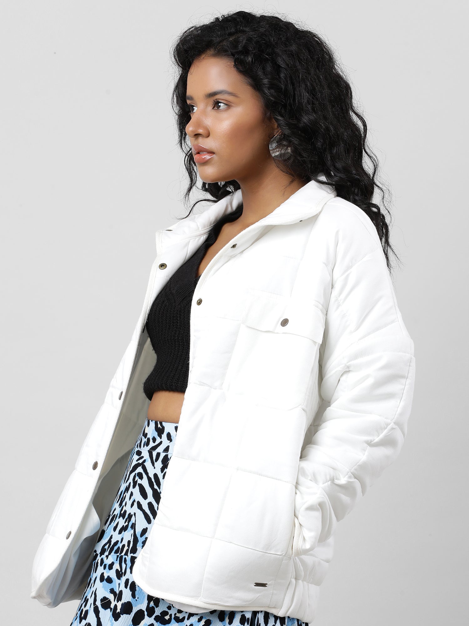 Snuggles Chic Oversize White Jacket