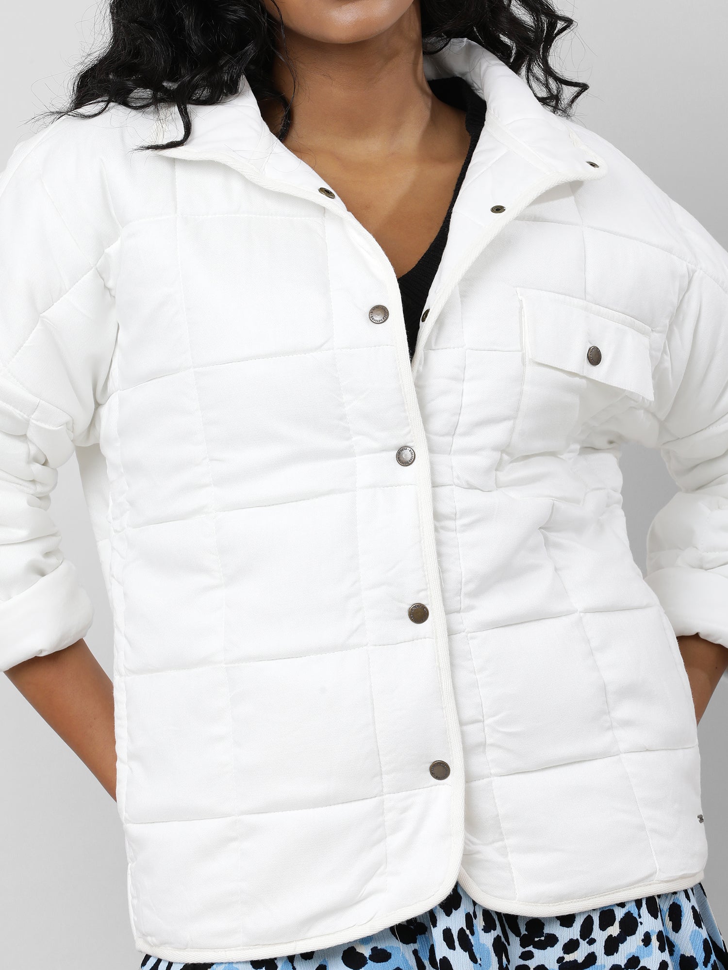 Snuggles Chic Oversize White Jacket