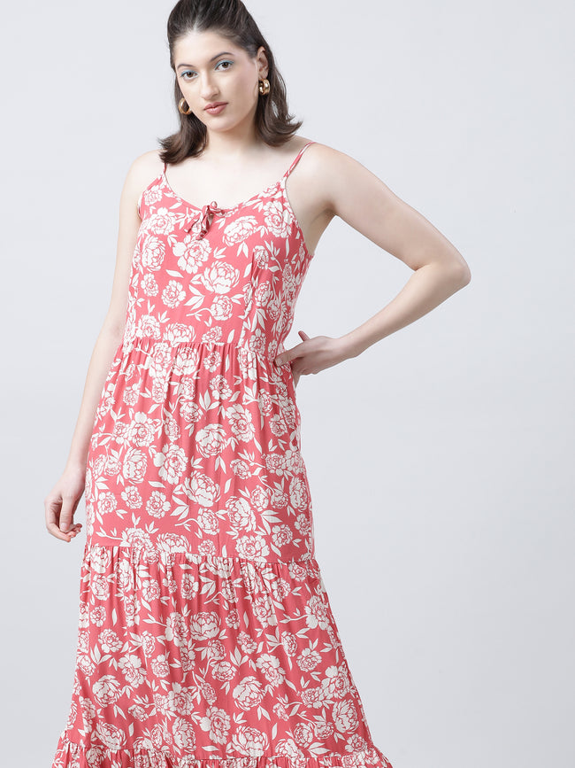 Women Floral Print Maxi Dress