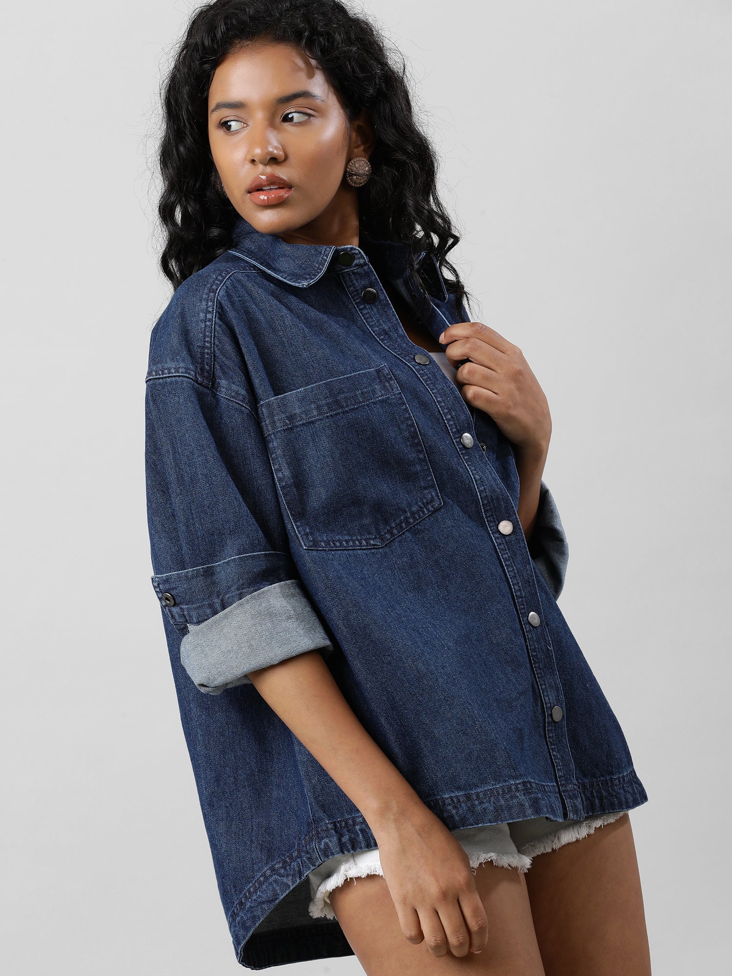 Casual Oversize Denim Shirt