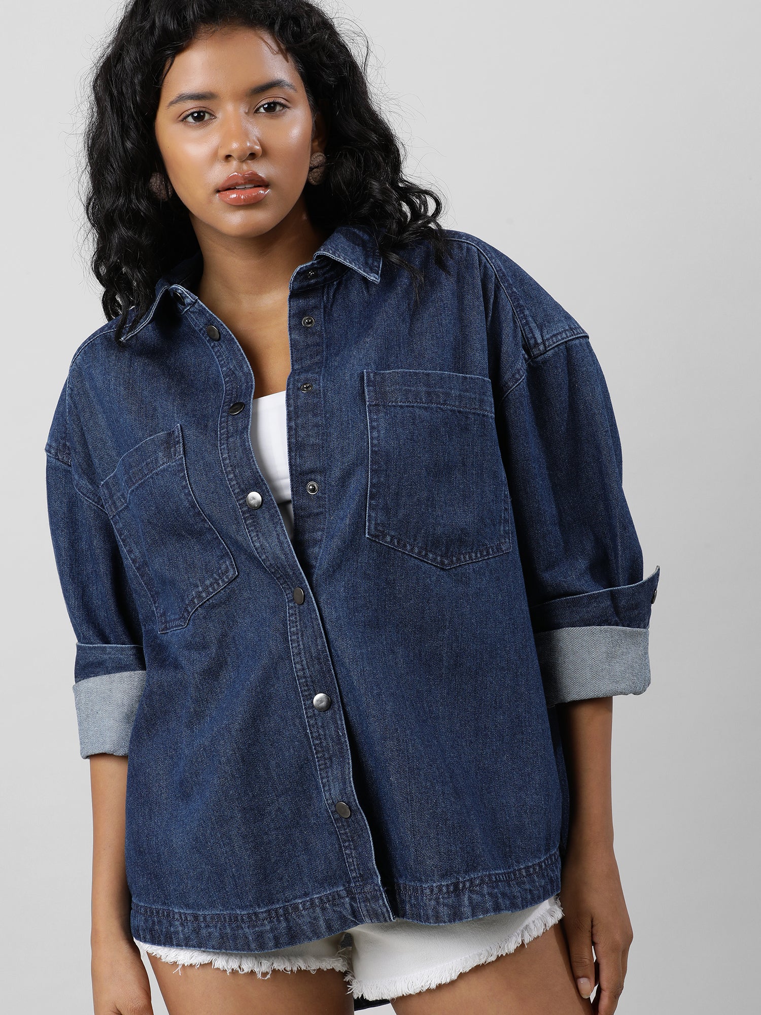 Casual Oversize Denim Shirt