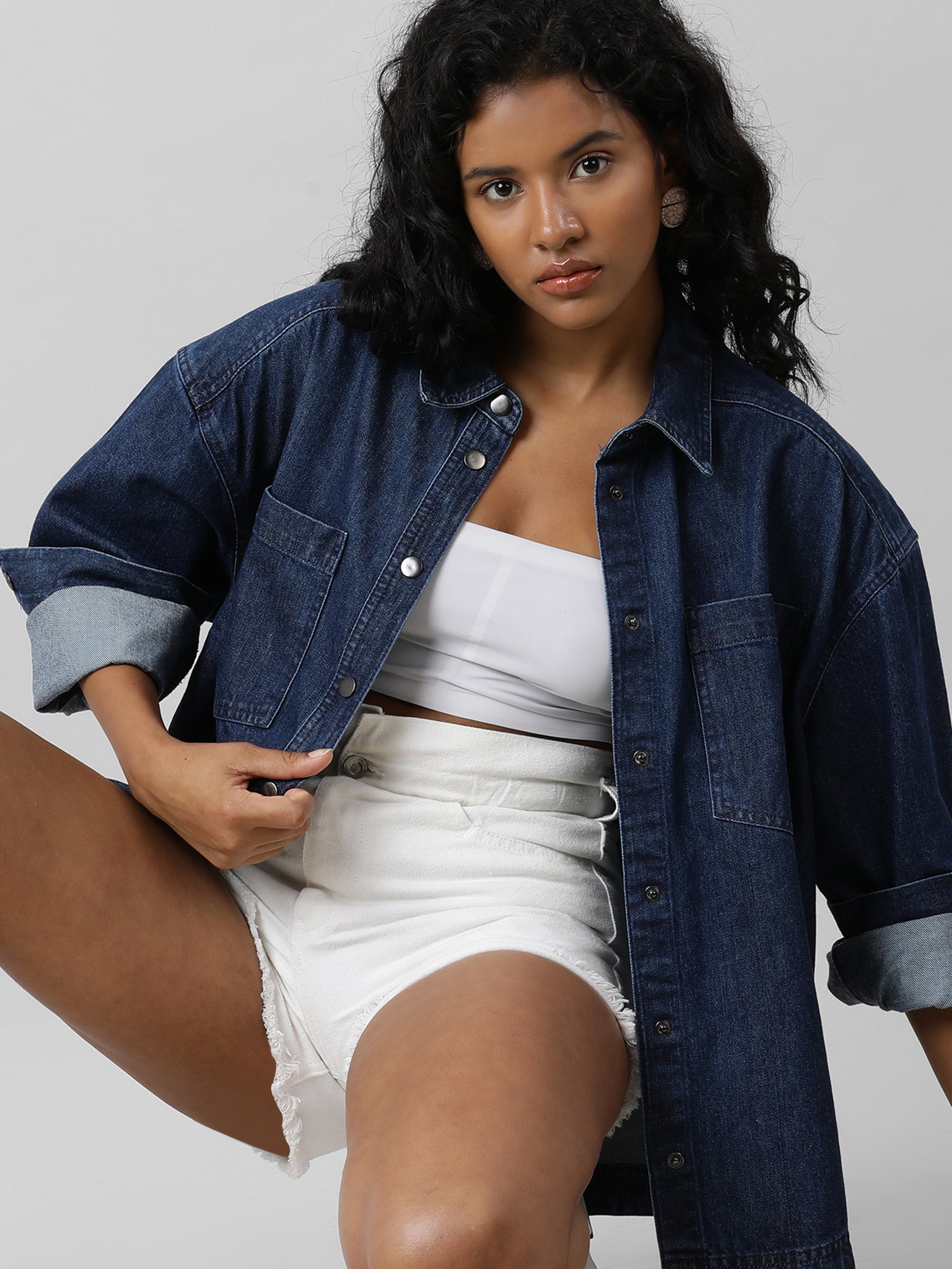 Casual Oversize Denim Shirt