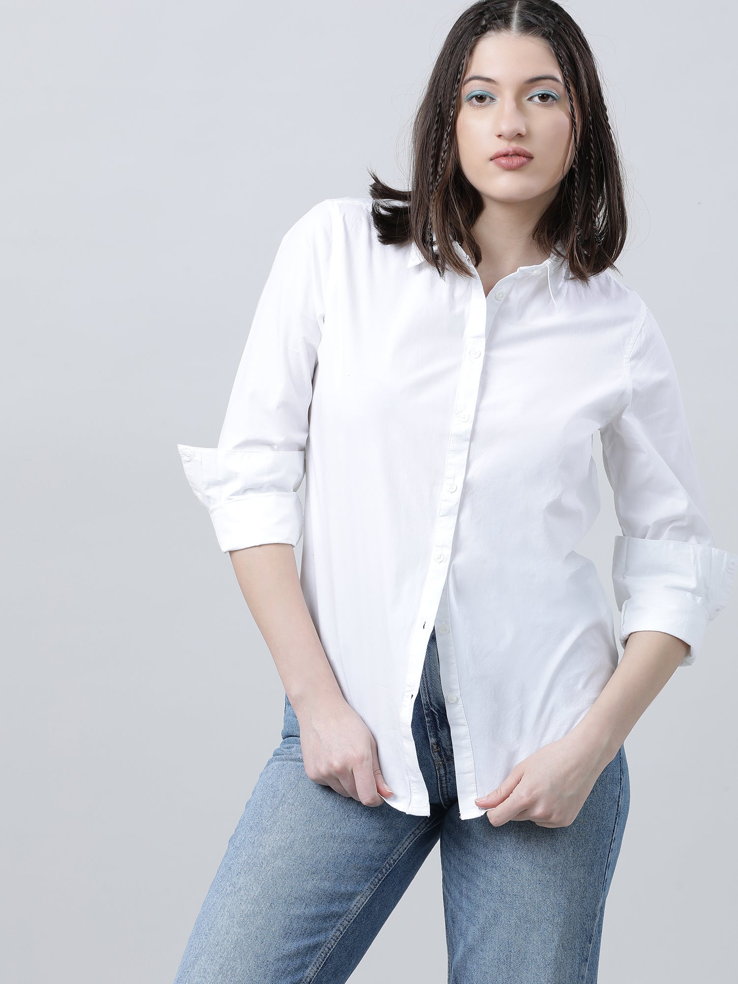 Women Regular Fit Classic White Shirt