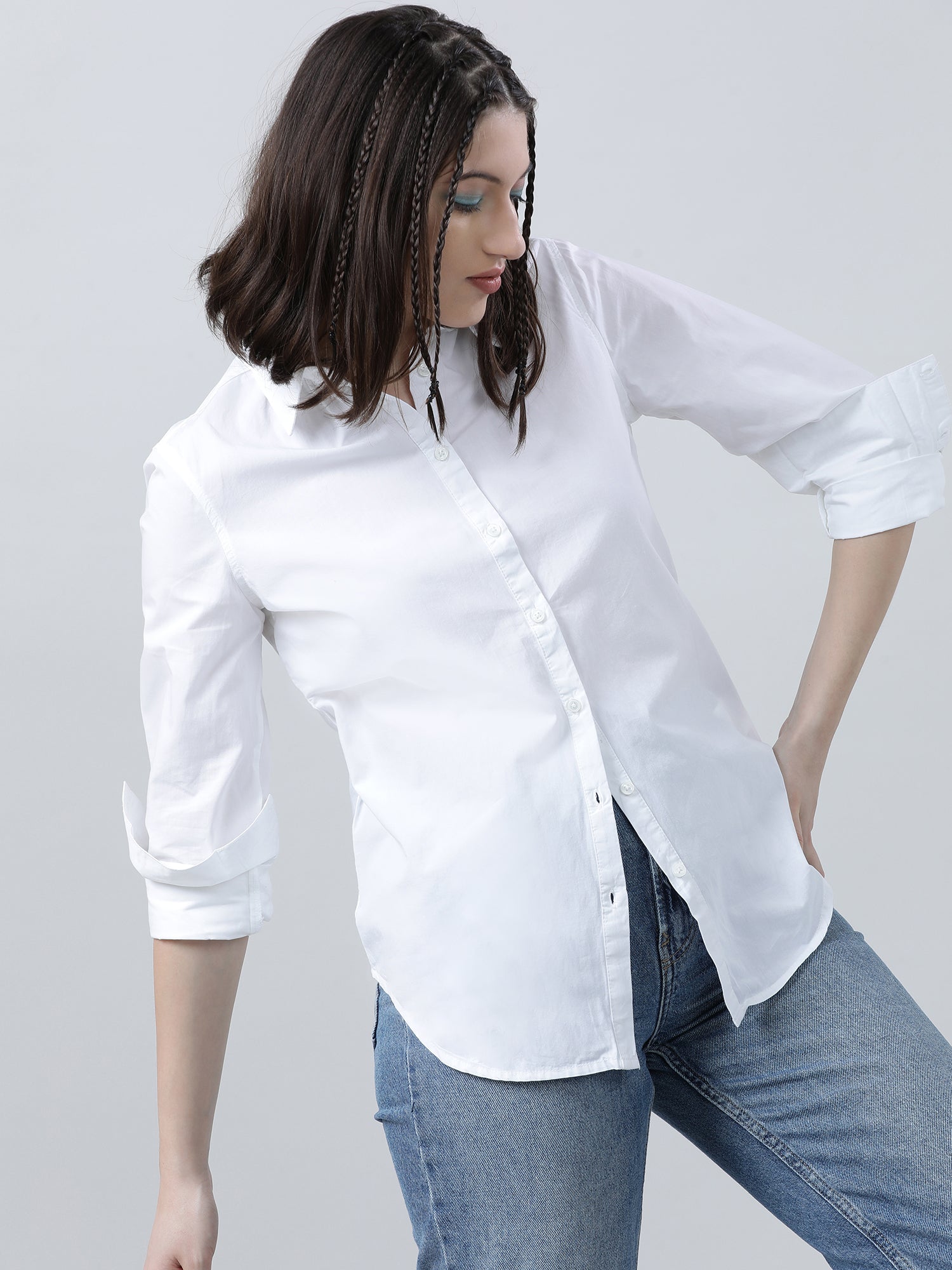 Women Regular Fit Classic White Shirt