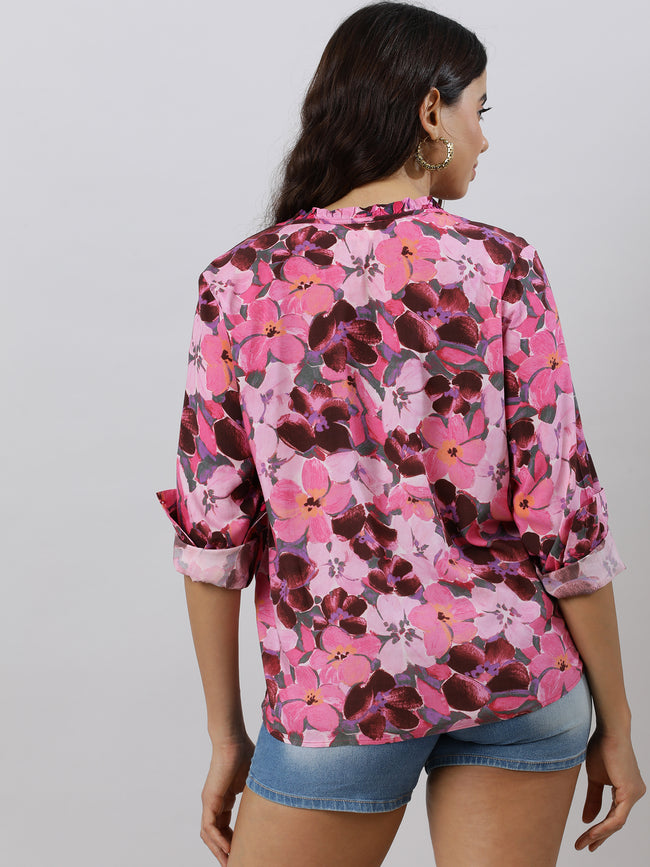 Women Blossom Elegance Printed Relaxed Fit Shirt