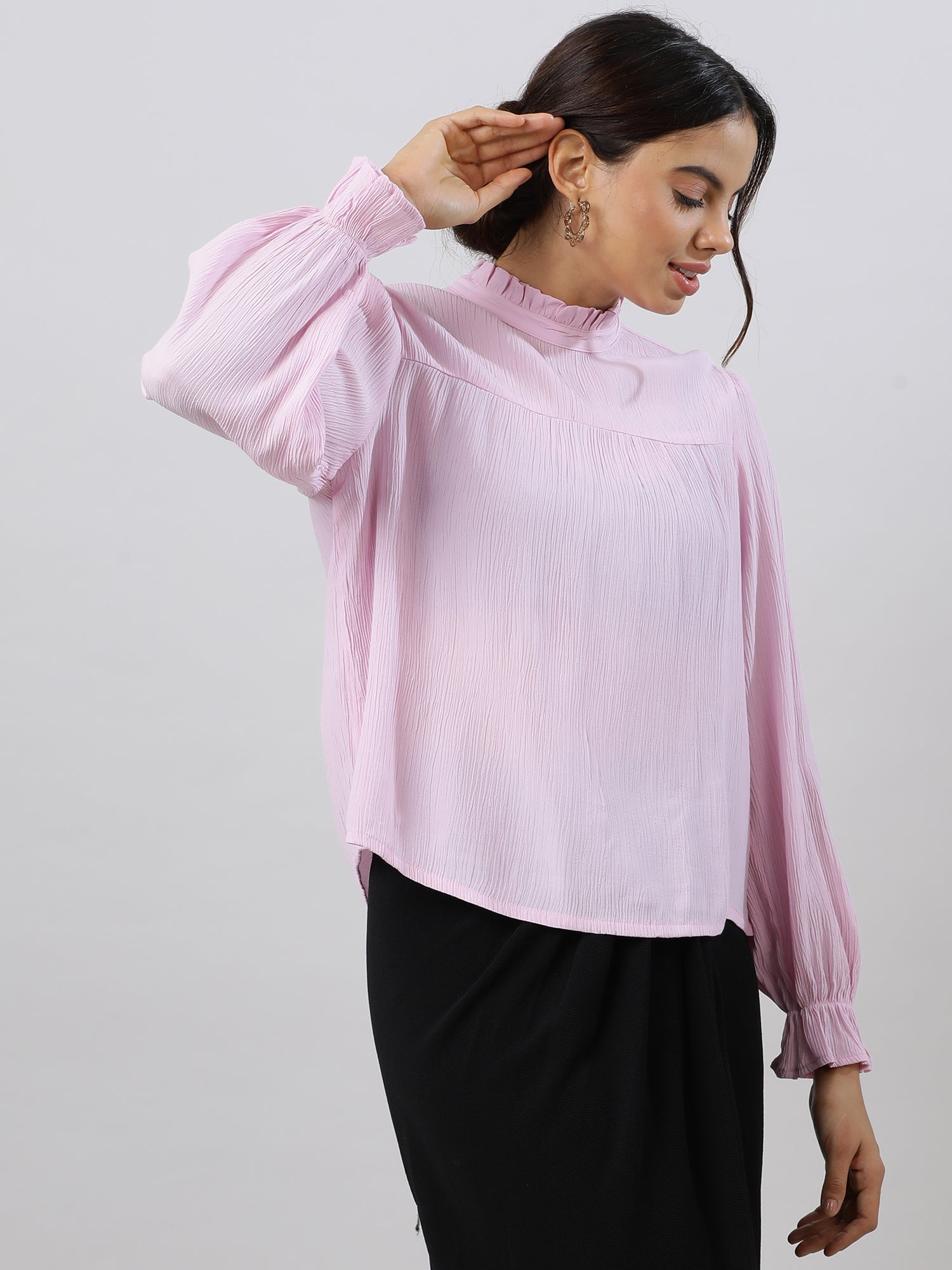 Glam Flare Pink Sleeve Top