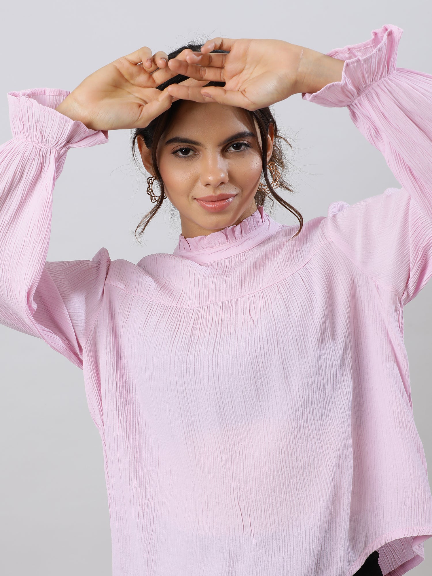 Glam Flare Pink Sleeve Top