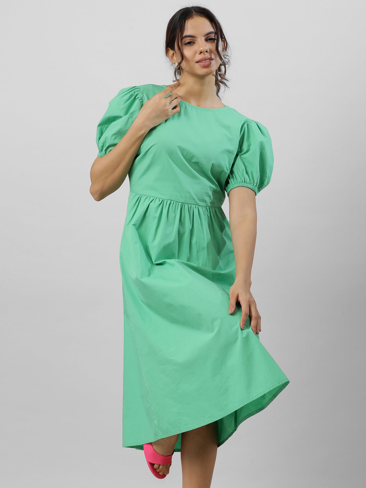 Green Goddess Midi Dress