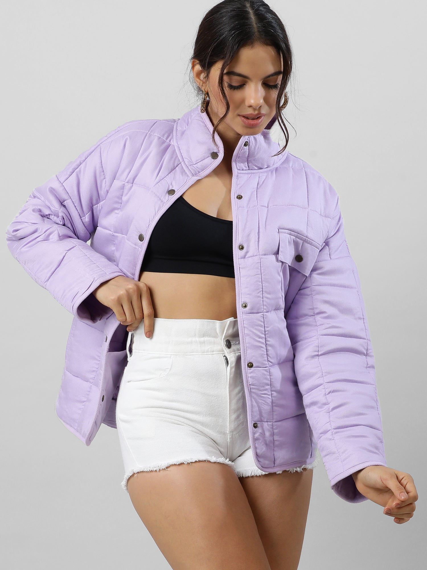 Snuggles Chic Oversize Lavender Jacket