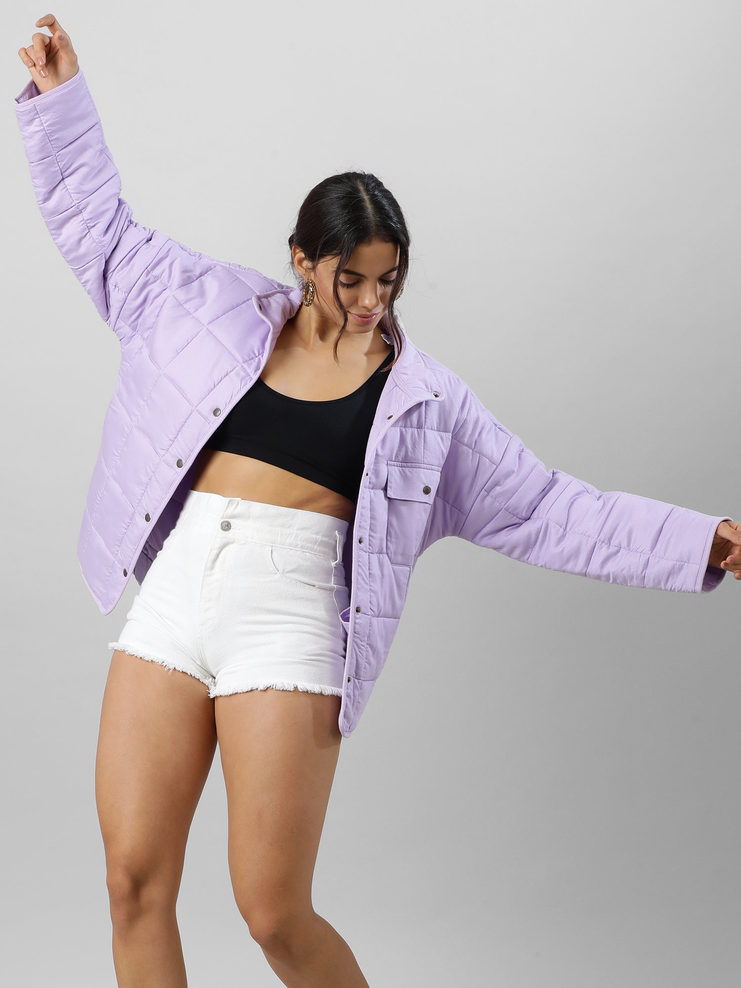 Snuggles Chic Oversize Lavender Jacket