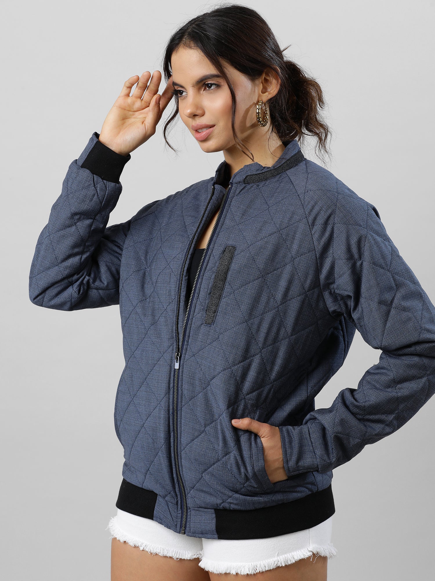 Women Grey Unisex Jacket