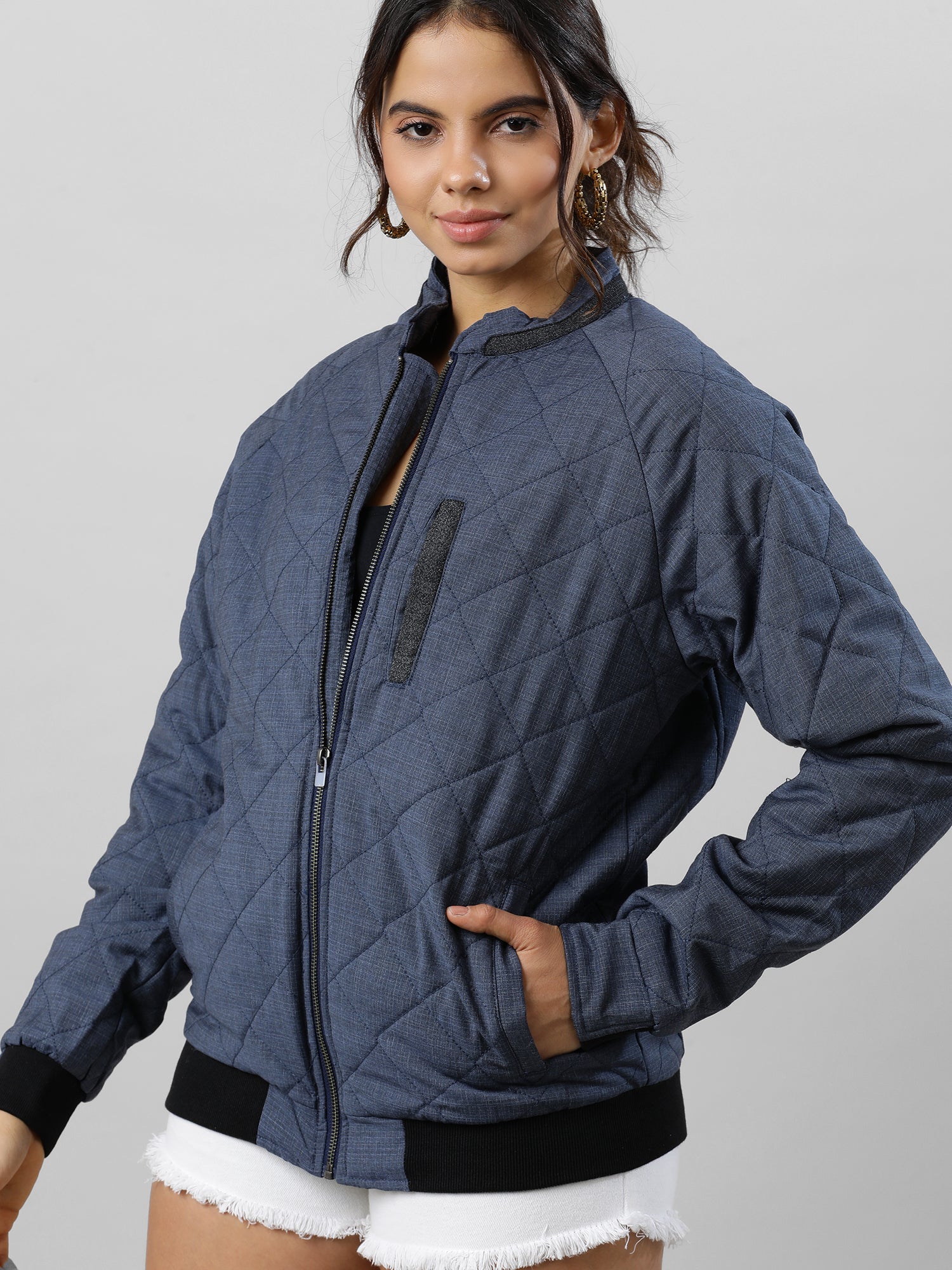 Women Grey Unisex Jacket