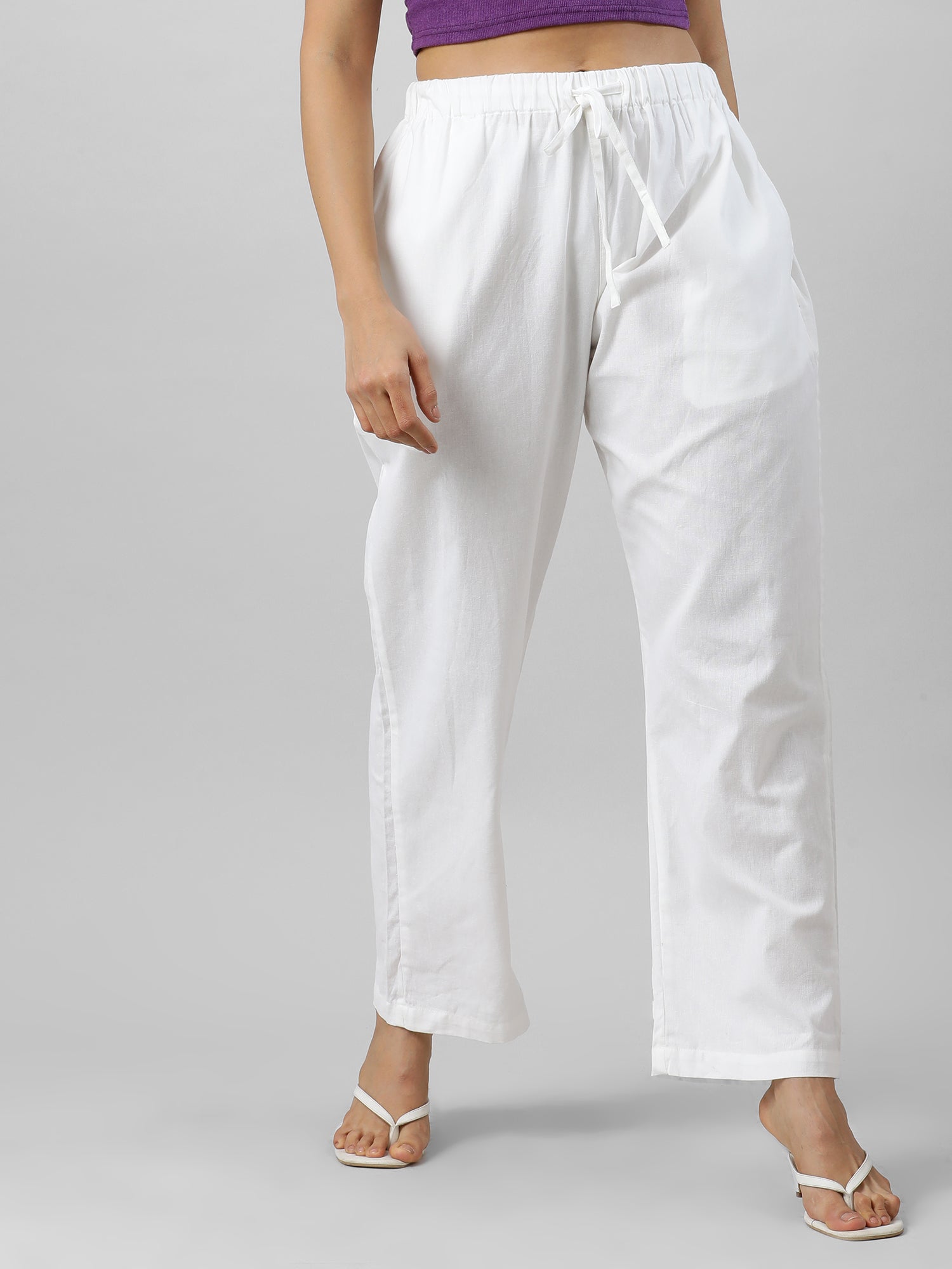 Easy Breezy White Holiday Pants