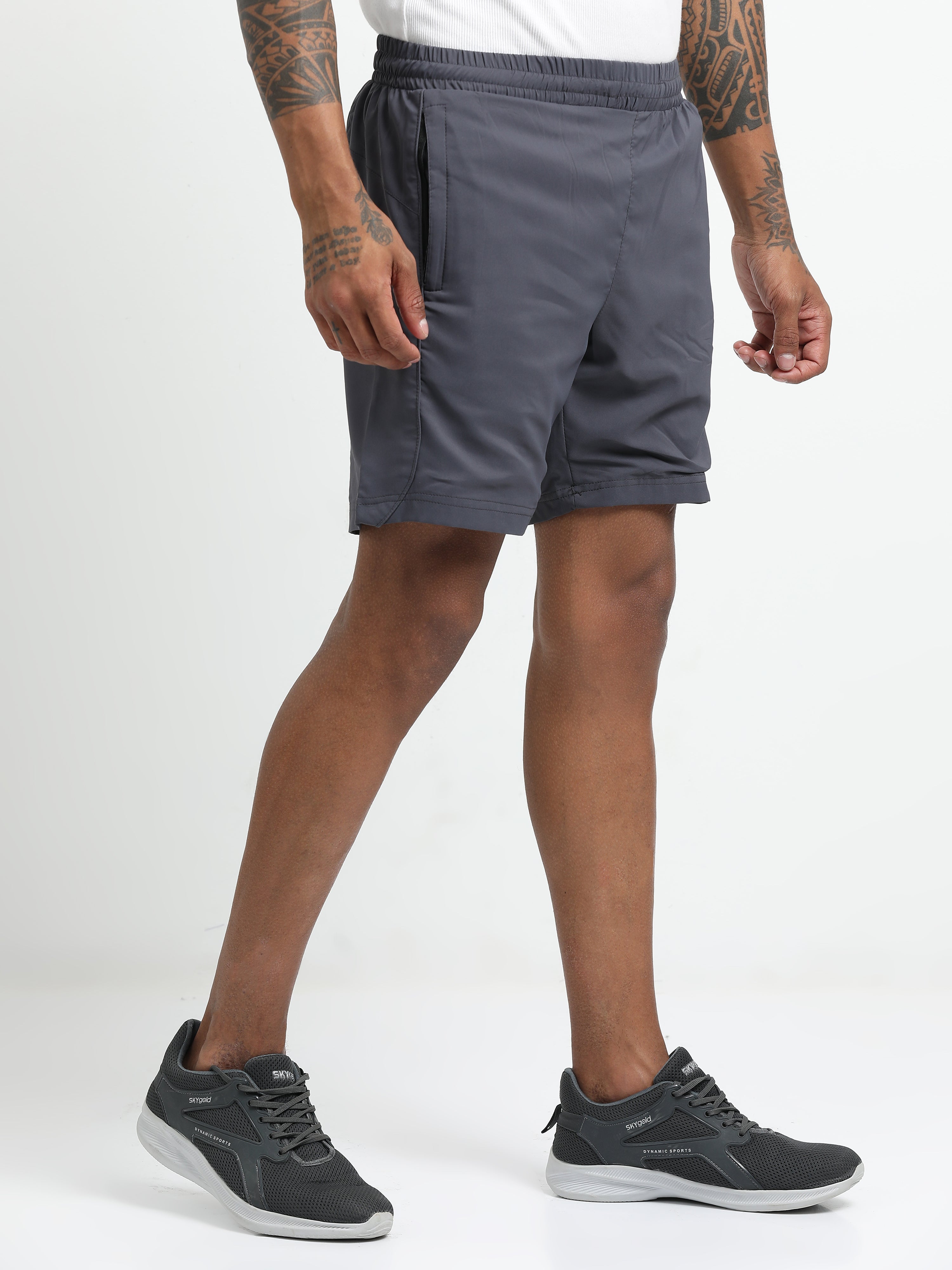 Men Grey Victory Sports Shorts