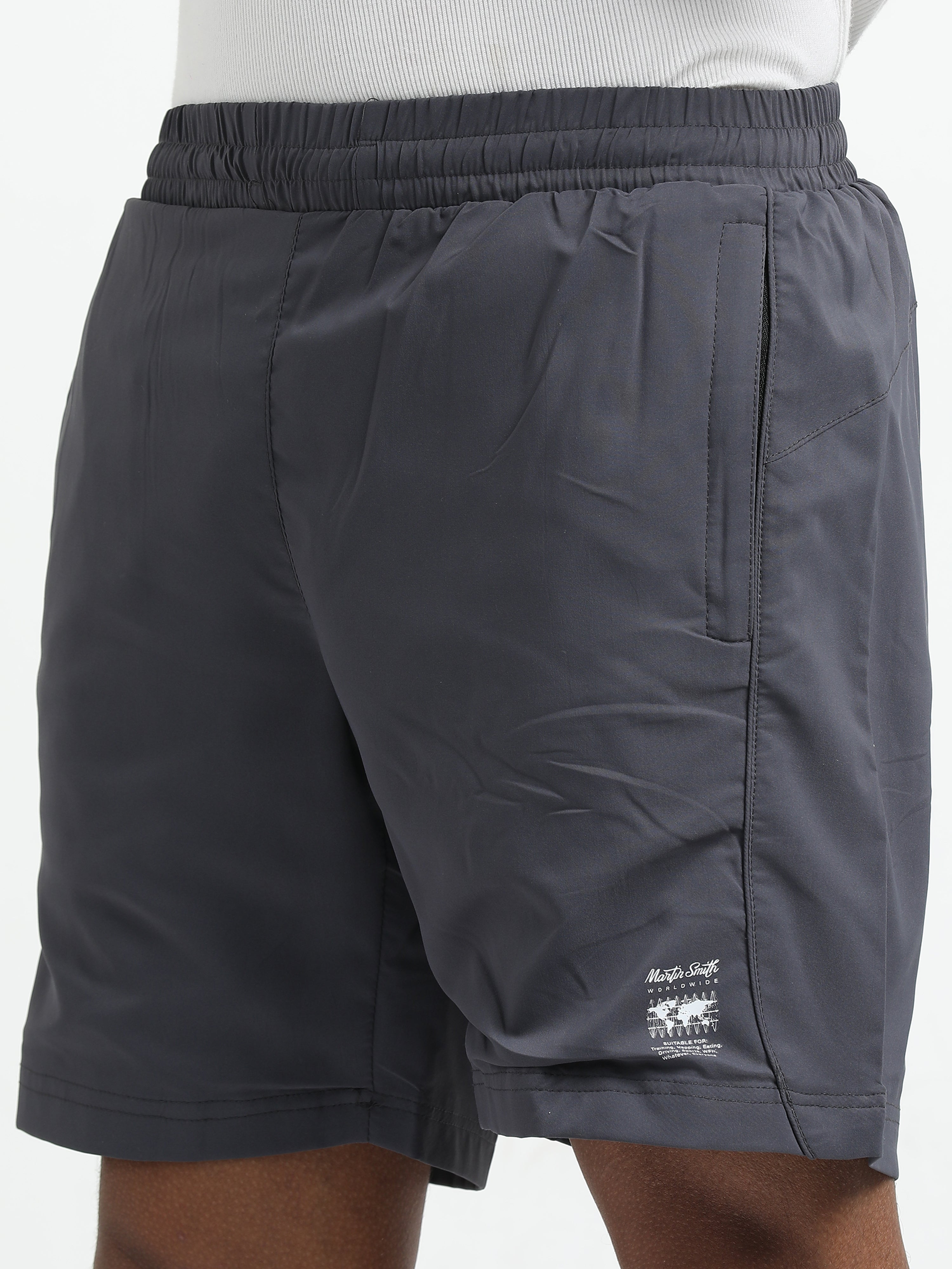 Men Grey Victory Sports Shorts