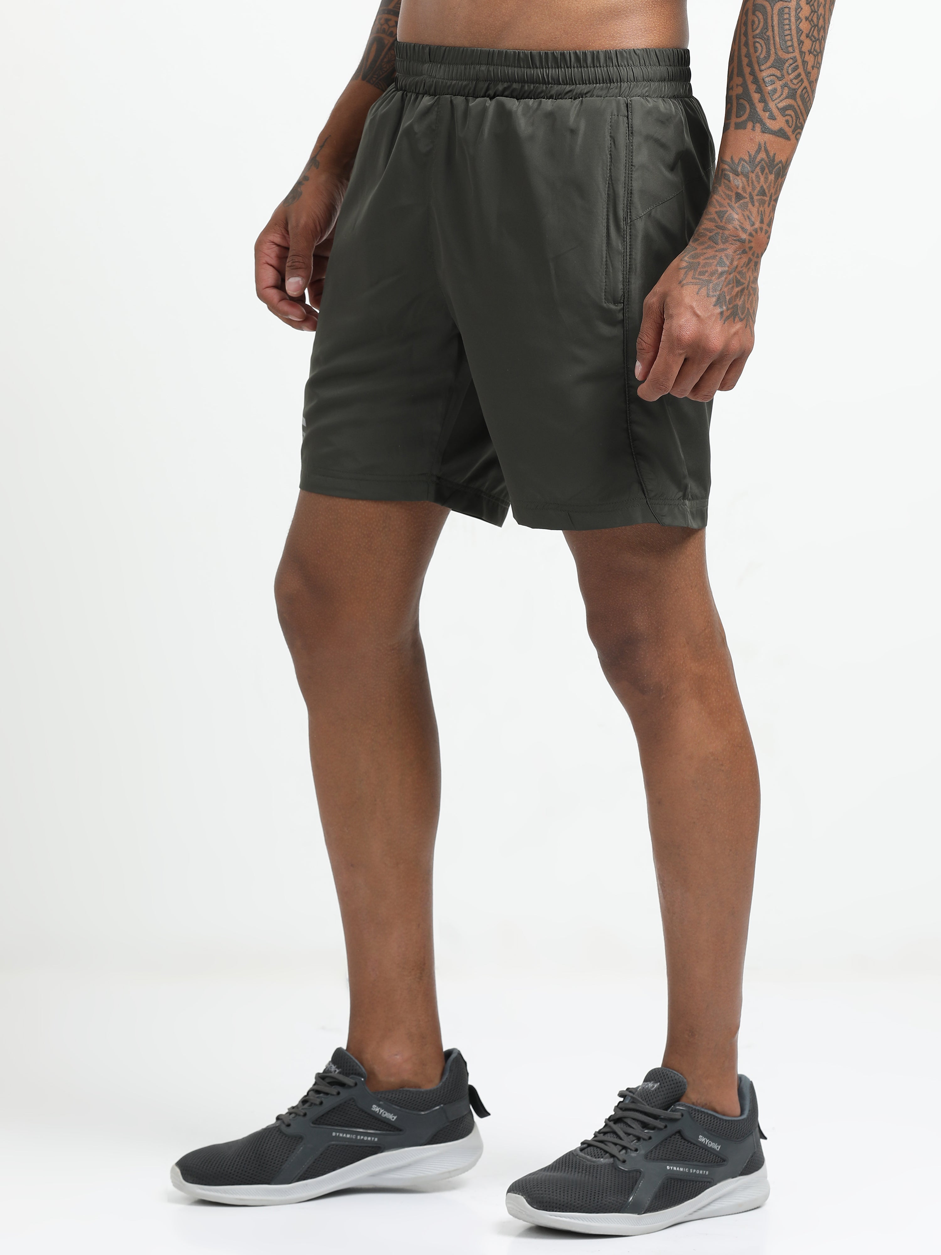 Men Olive Victory Sports Shorts