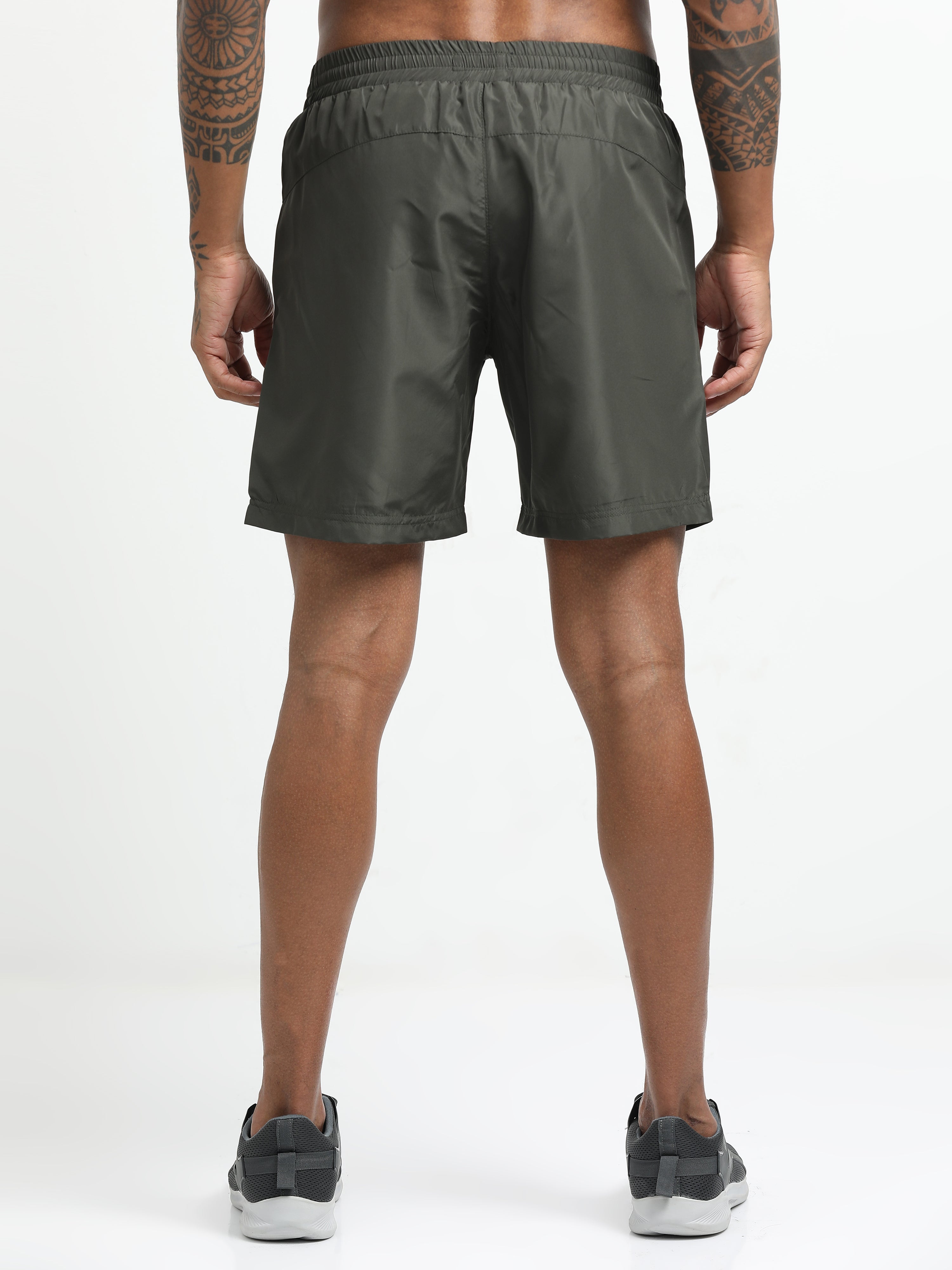Men Olive Victory Sports Shorts