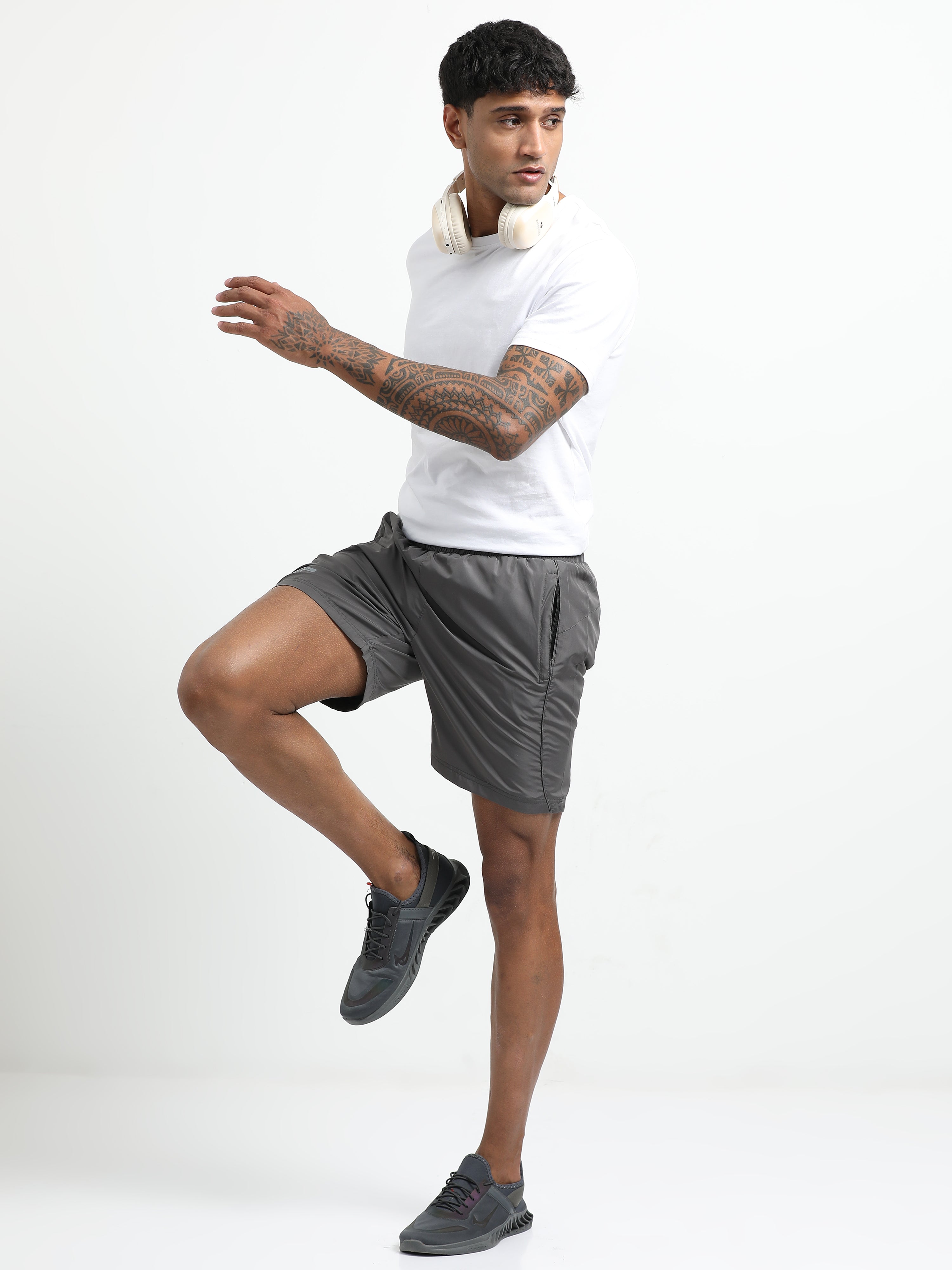 Men Grey Victory Sports Shorts