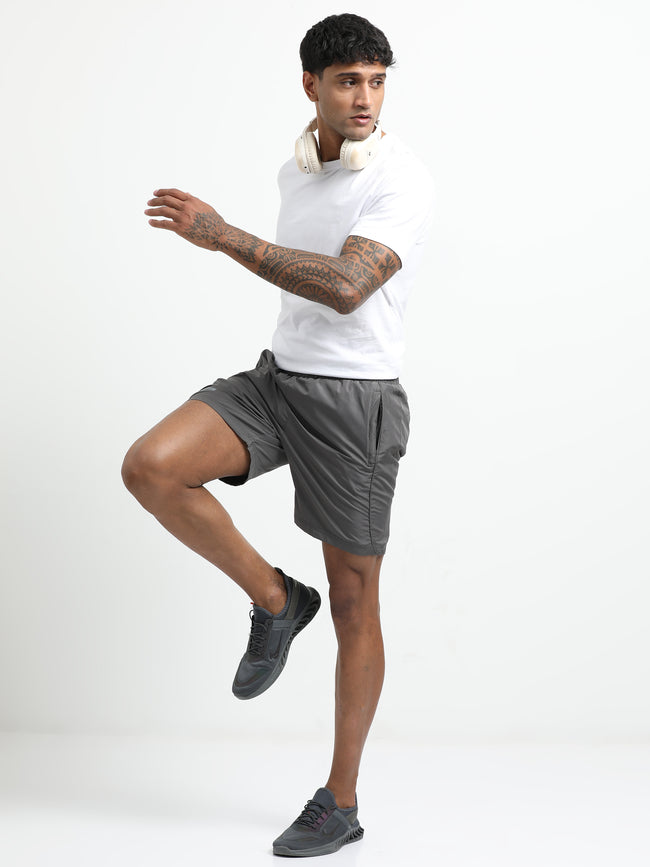 Men Grey Victory Sports Shorts