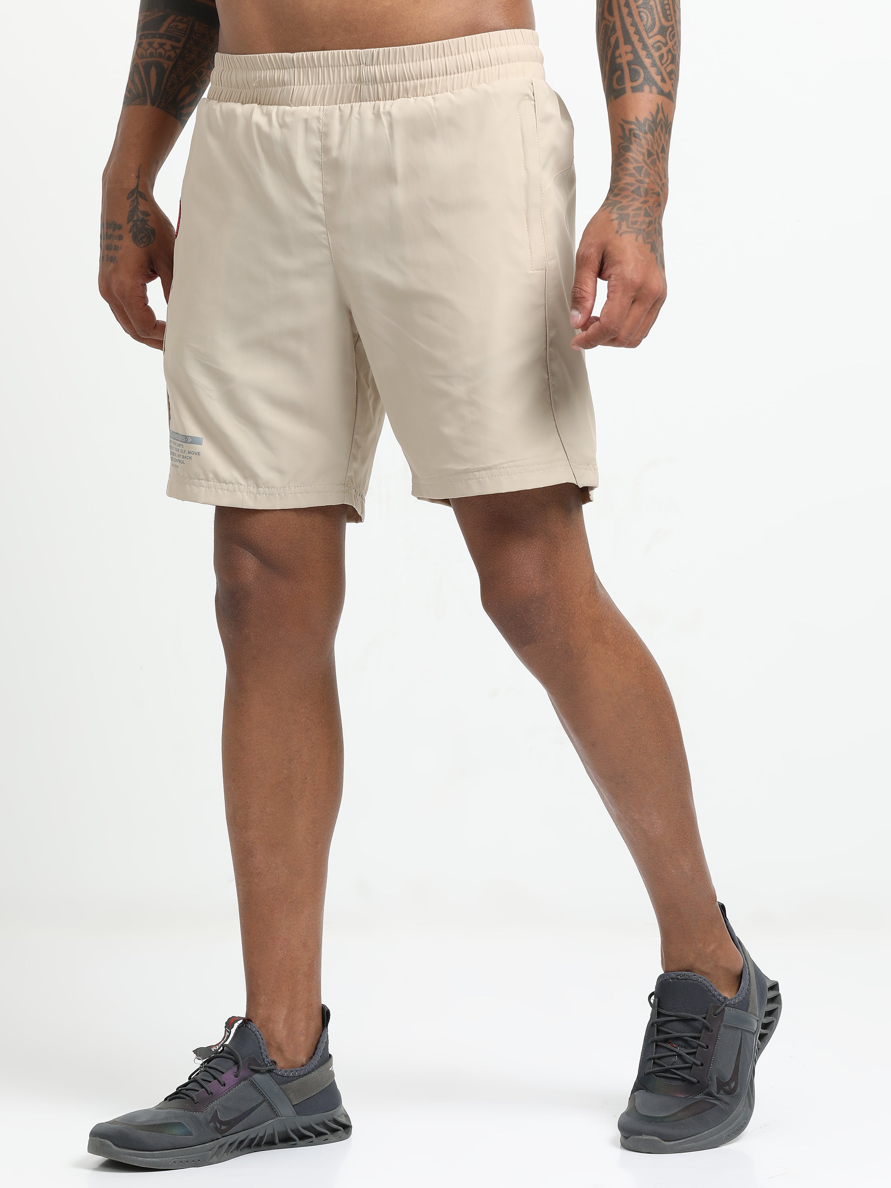 Men Cream Victory Sports Shorts