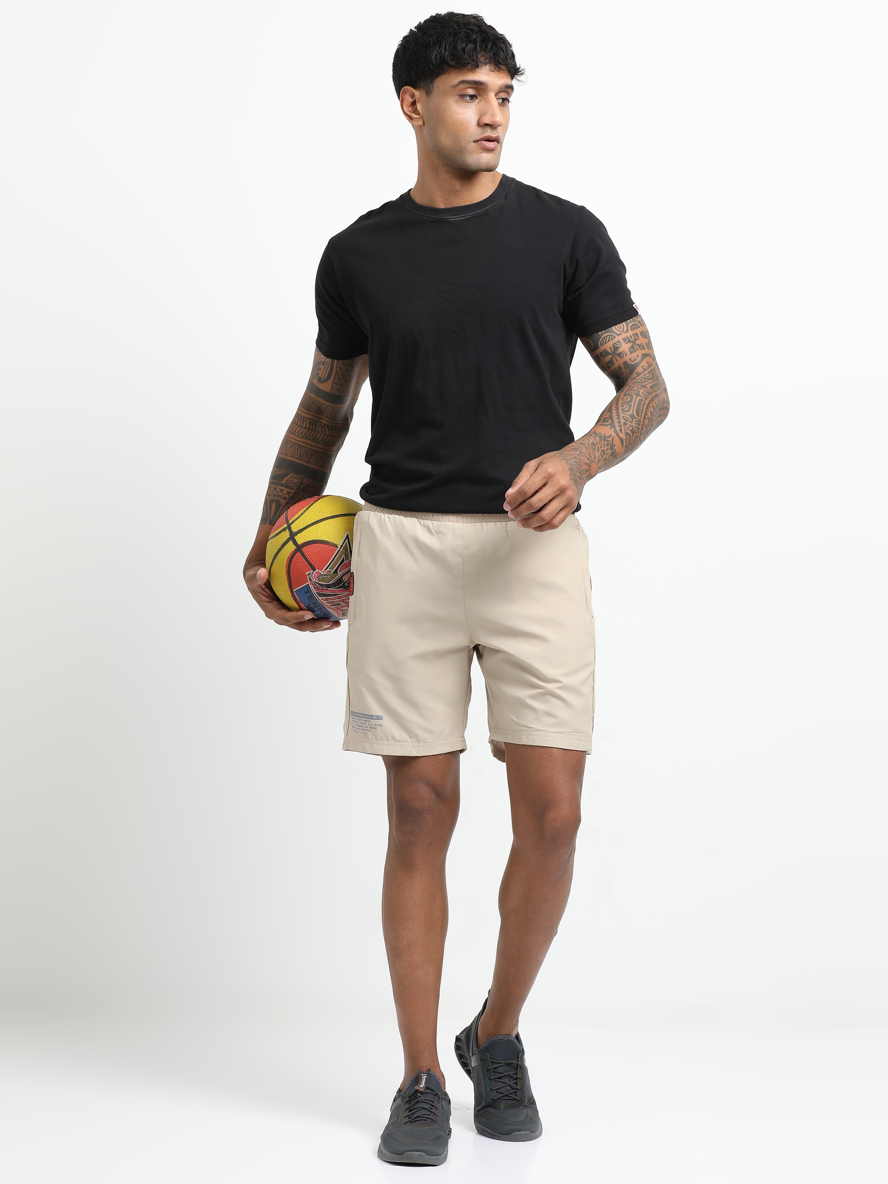 Men Cream Victory Sports Shorts