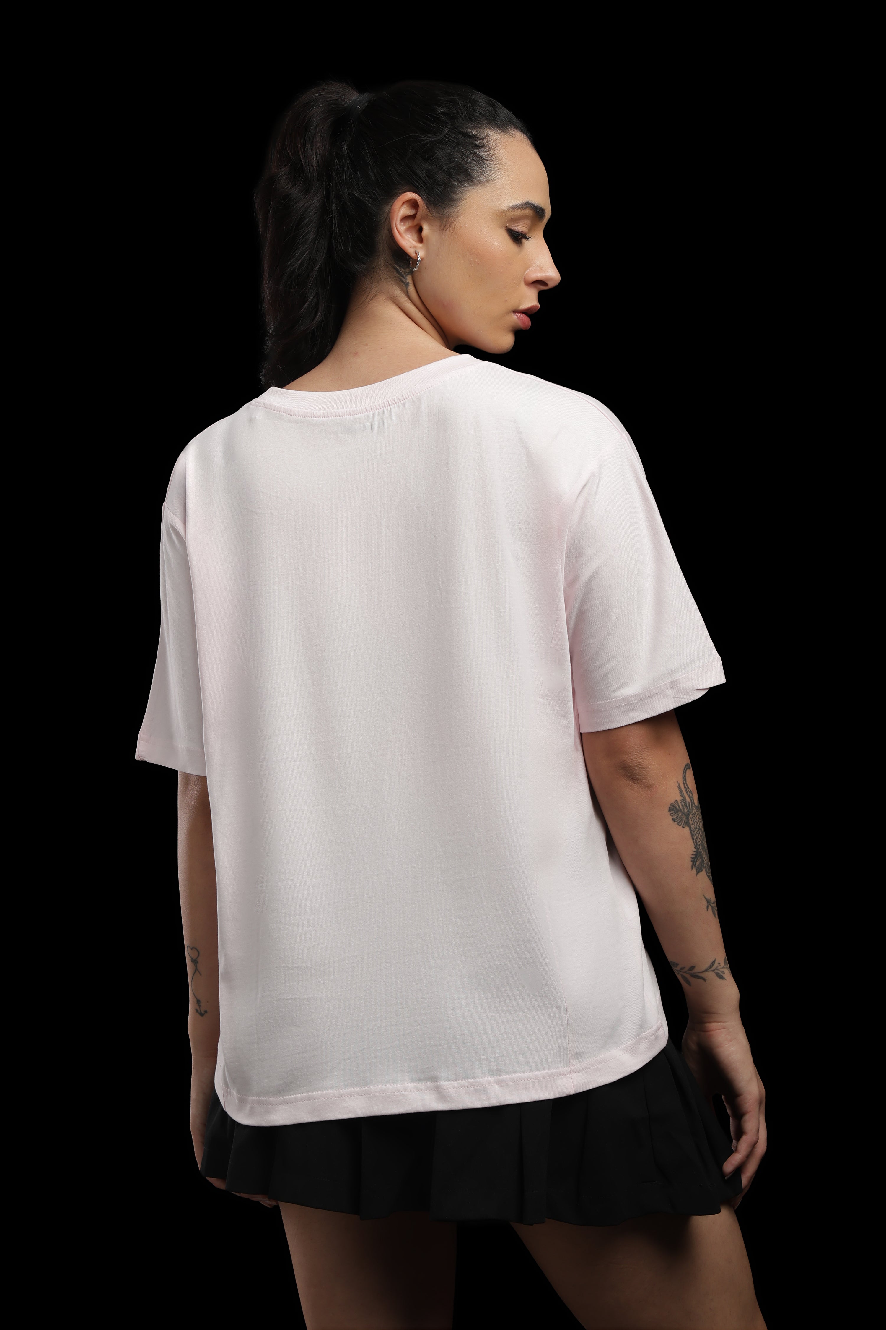 Women Pink Cotton Printed T-Shirt
