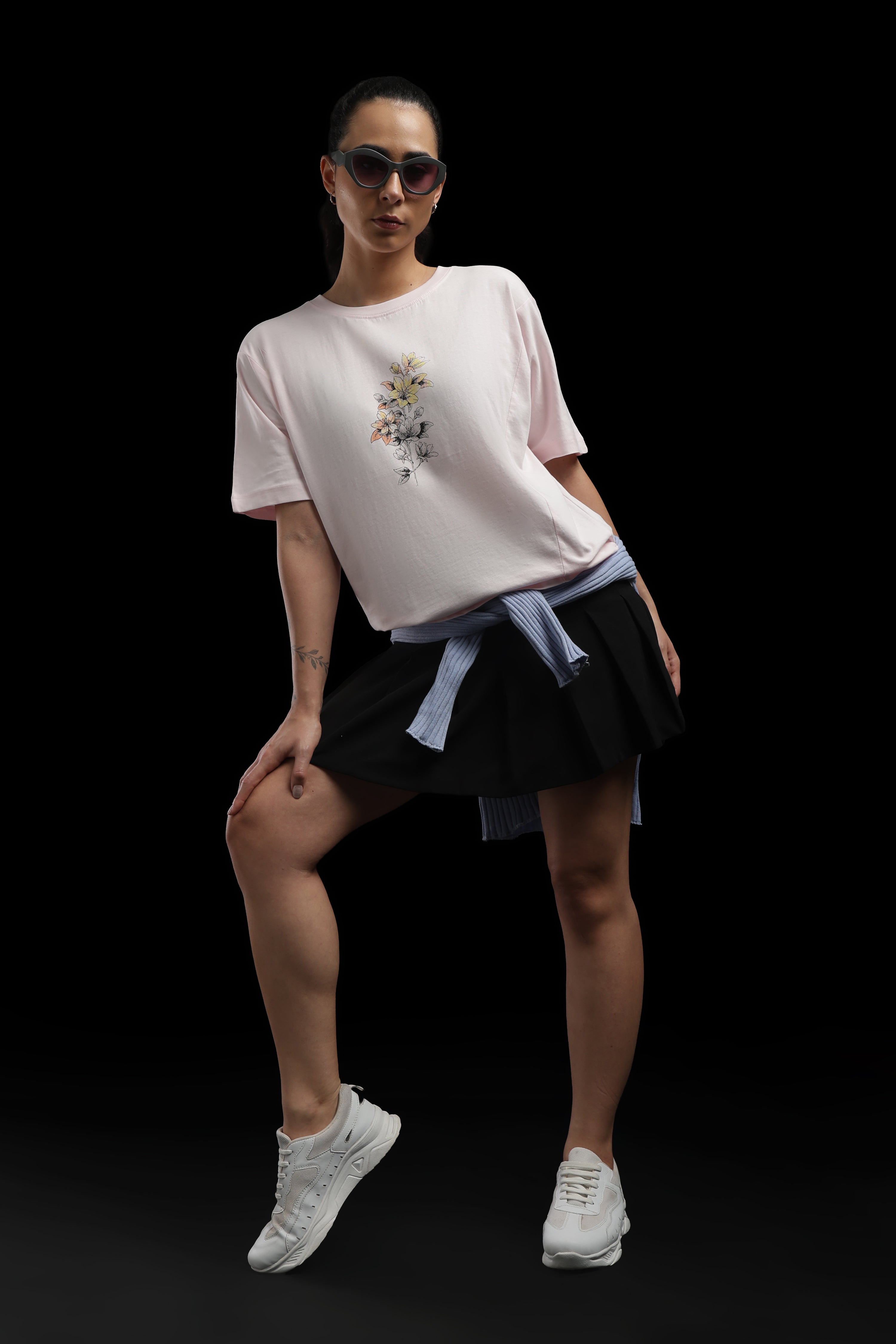 Women Pink Cotton Printed T-Shirt