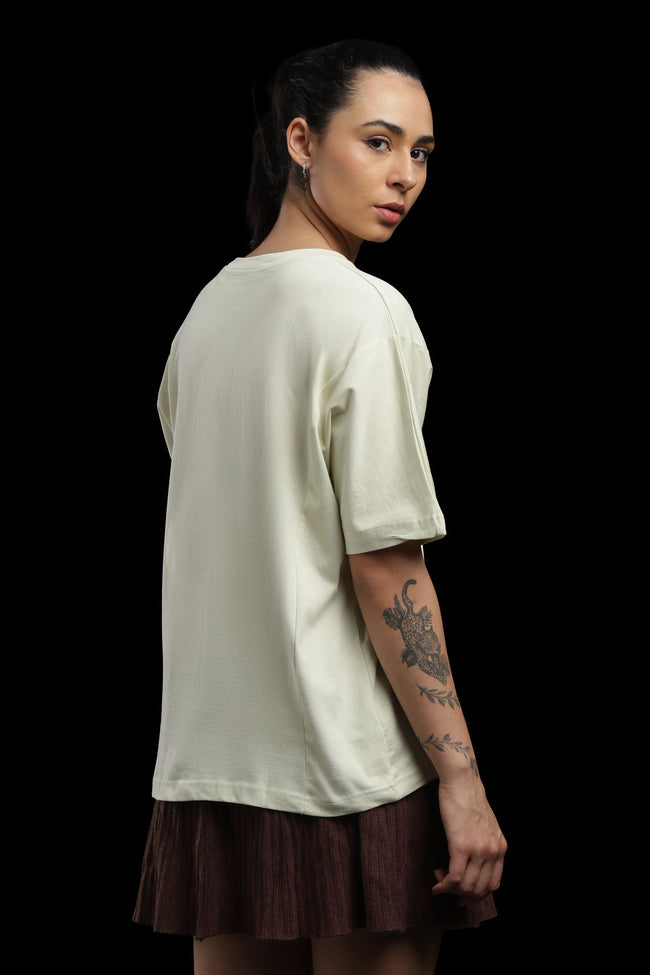 Women Green Cotton Printed T-Shirt
