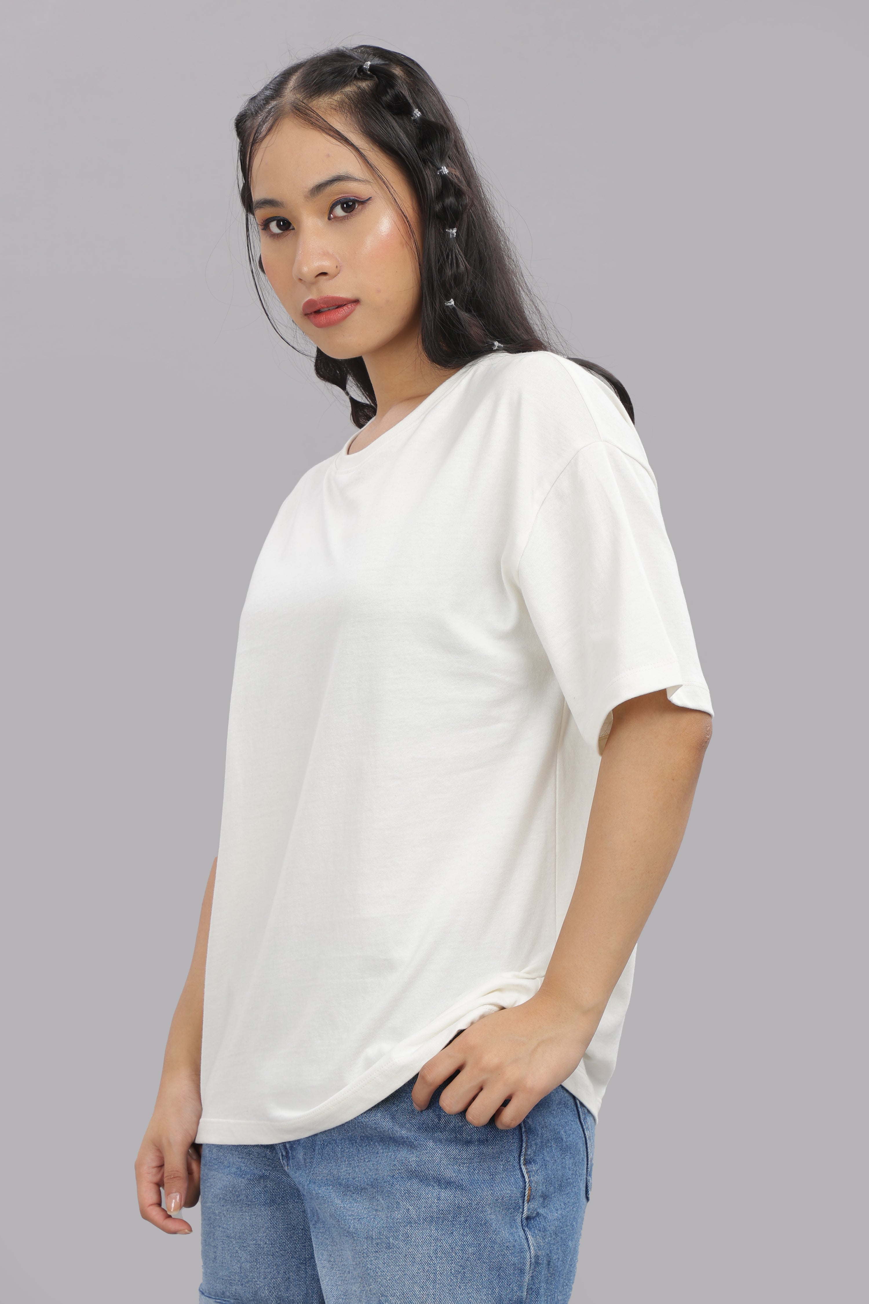 Women White Cotton Regular T-Shirt