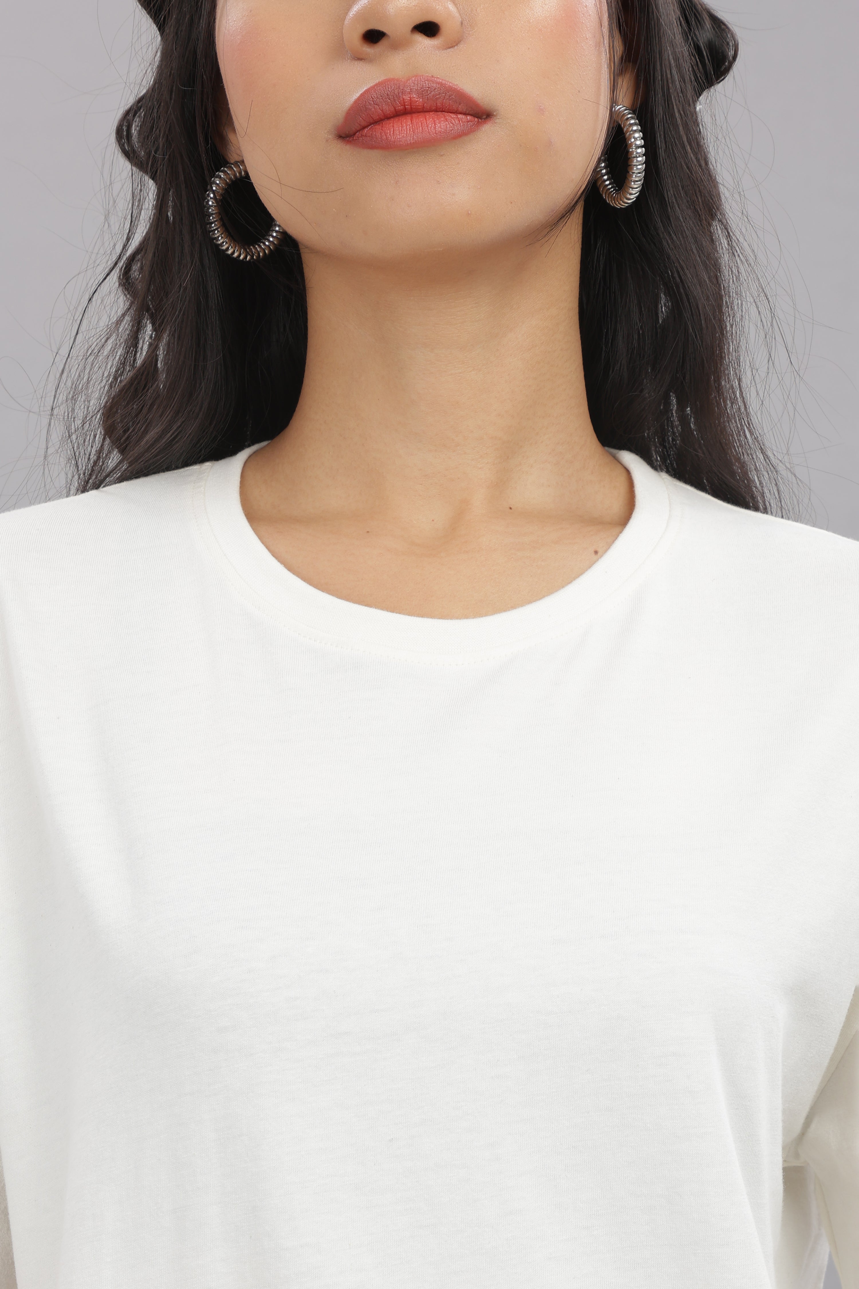Women White Cotton Regular T-Shirt