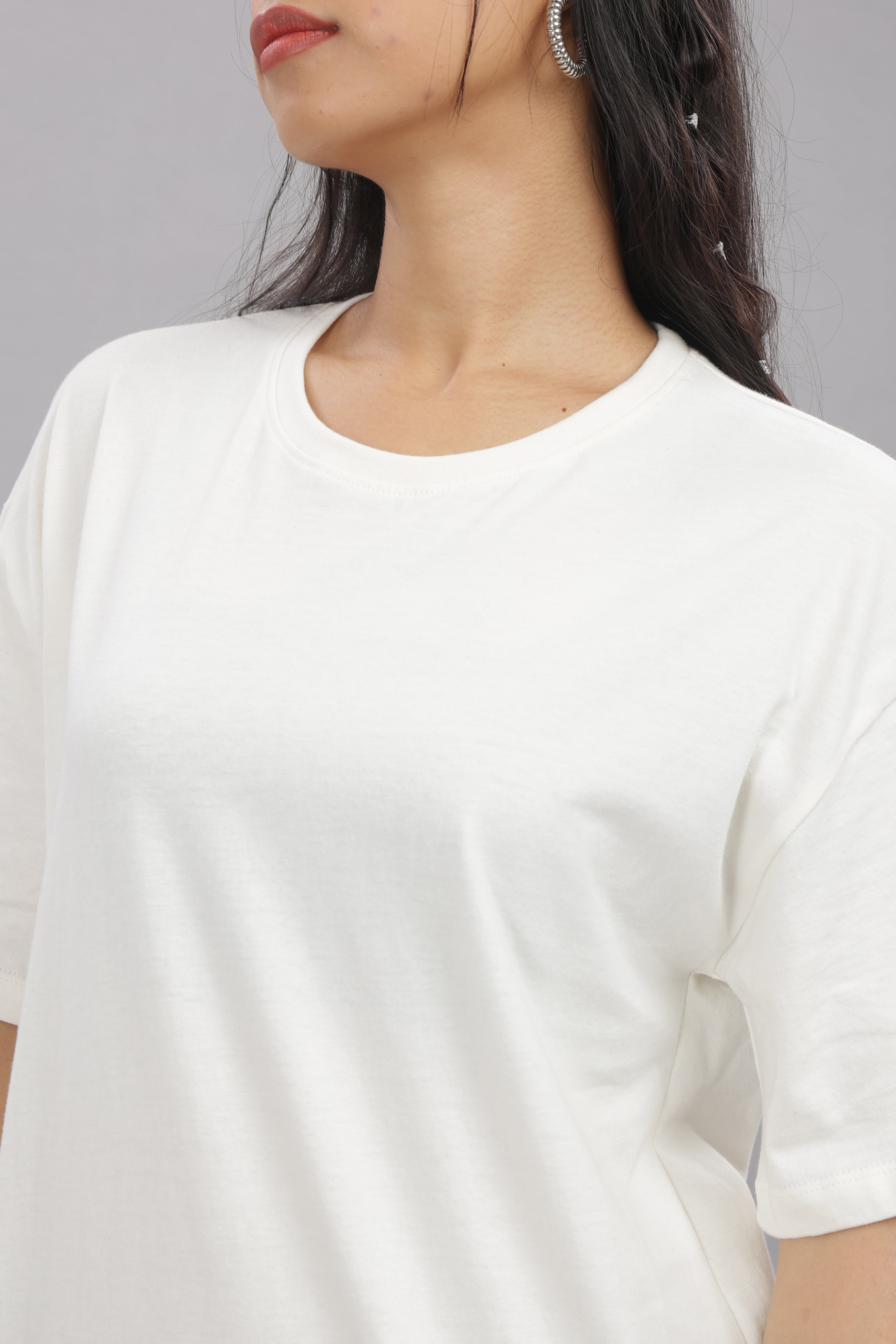 Women White Cotton Regular T-Shirt