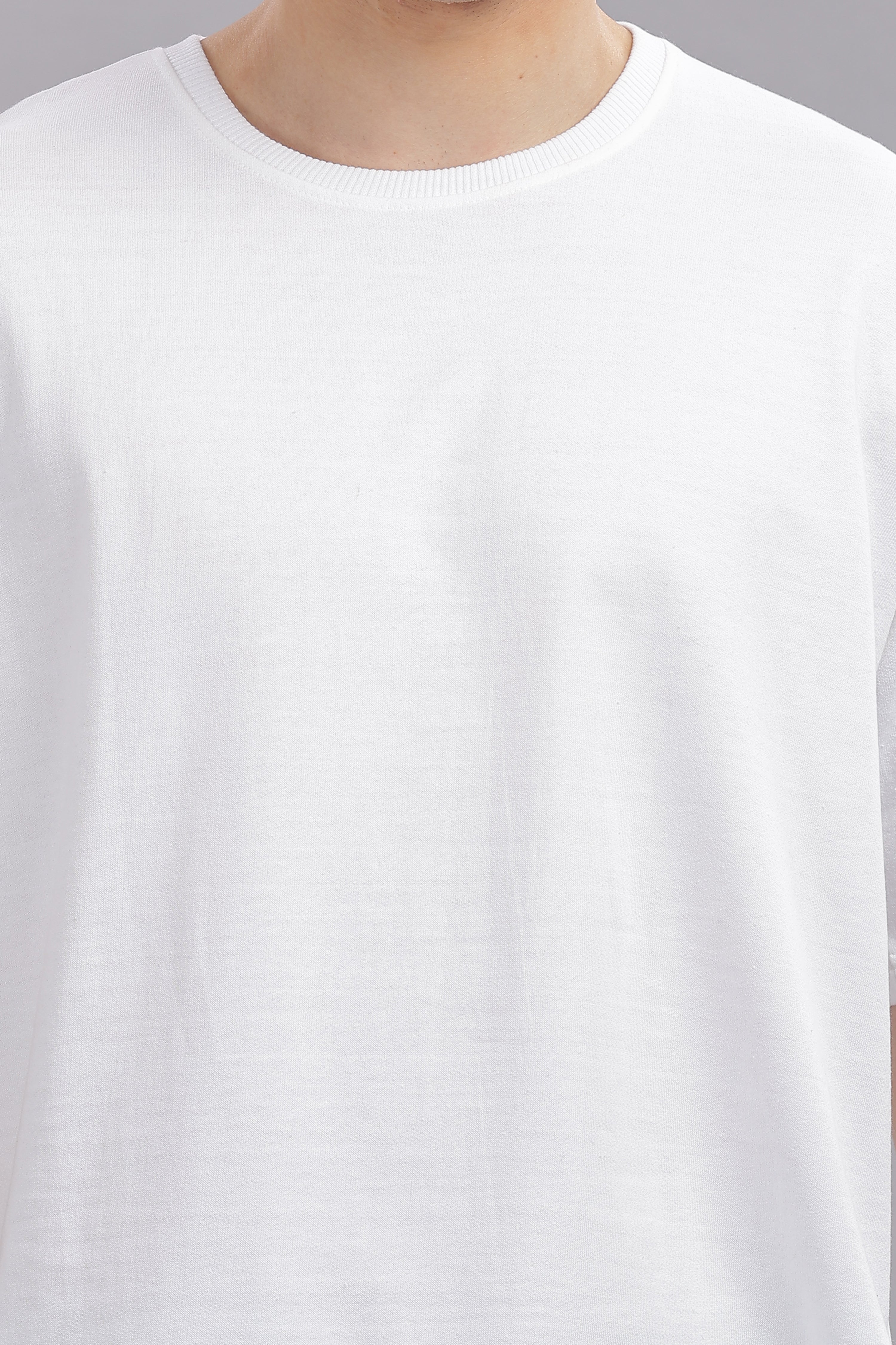 Mens White Cotton Oversized T-Shirt
