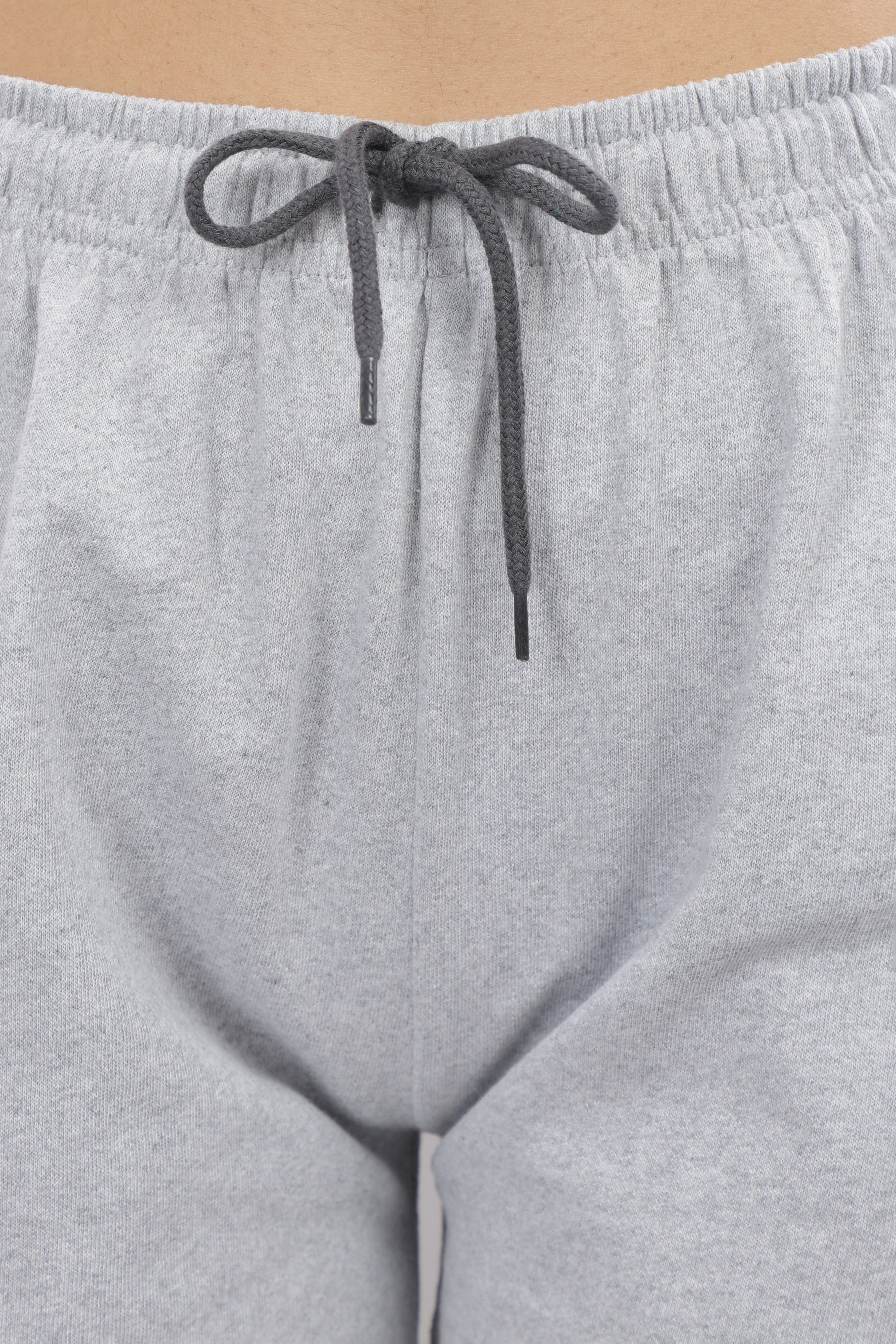 Womens Grey Cotton Regular Jogger Shorts