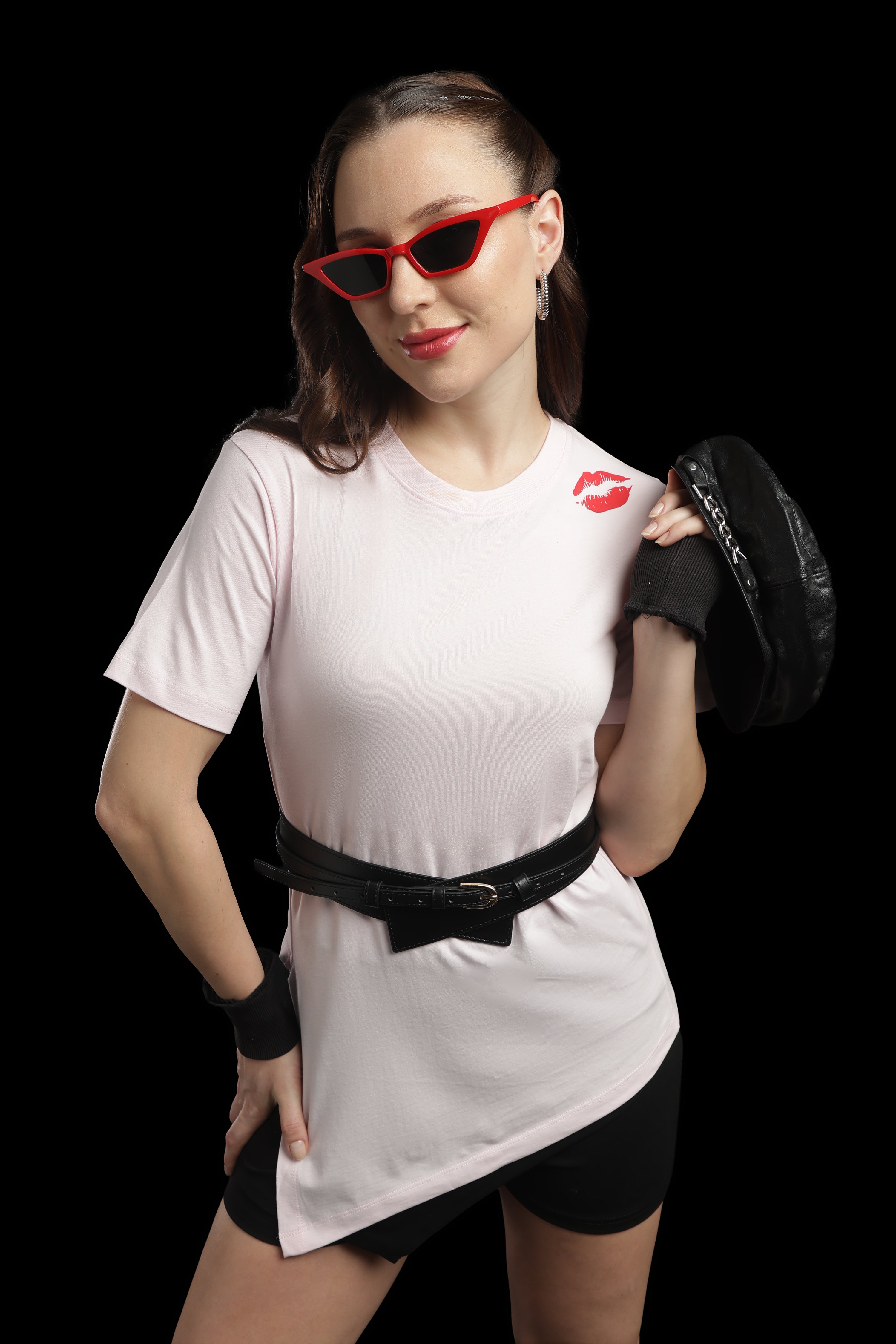 Women Pink Cotton Printed T-Shirt