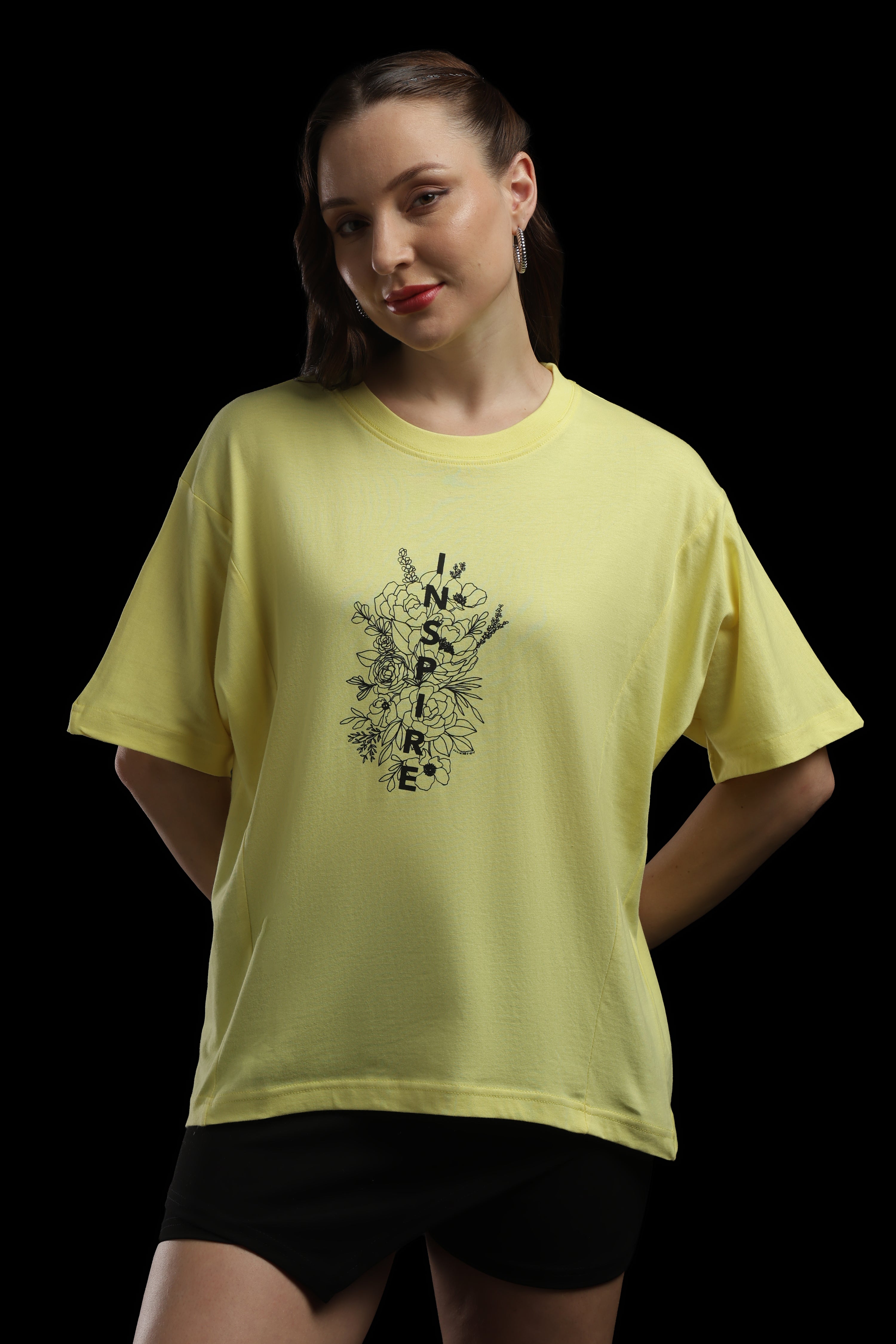 Women Green Cotton Printed T-Shirt