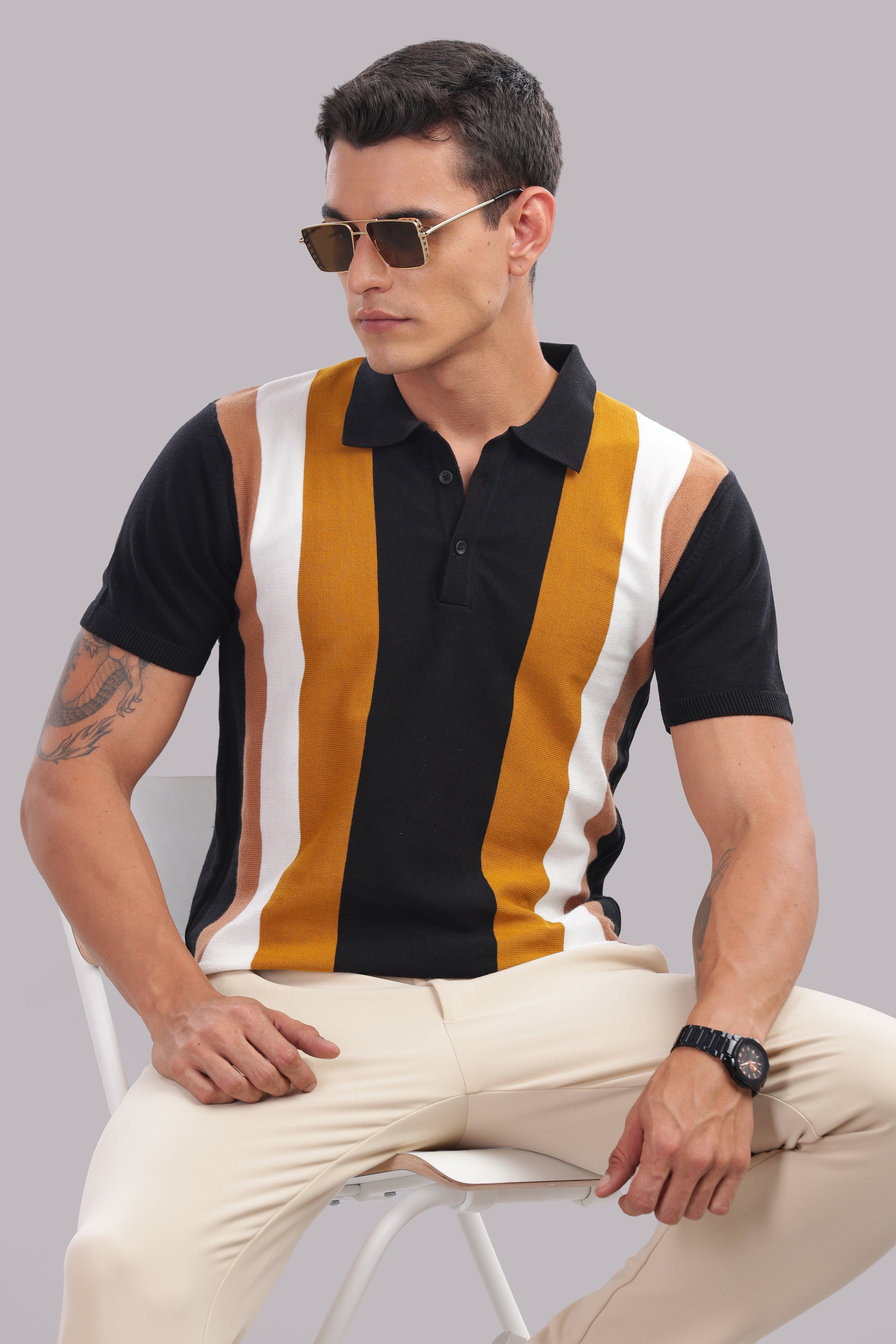 Mens Multi Printed Cotton Regular T-Shirt